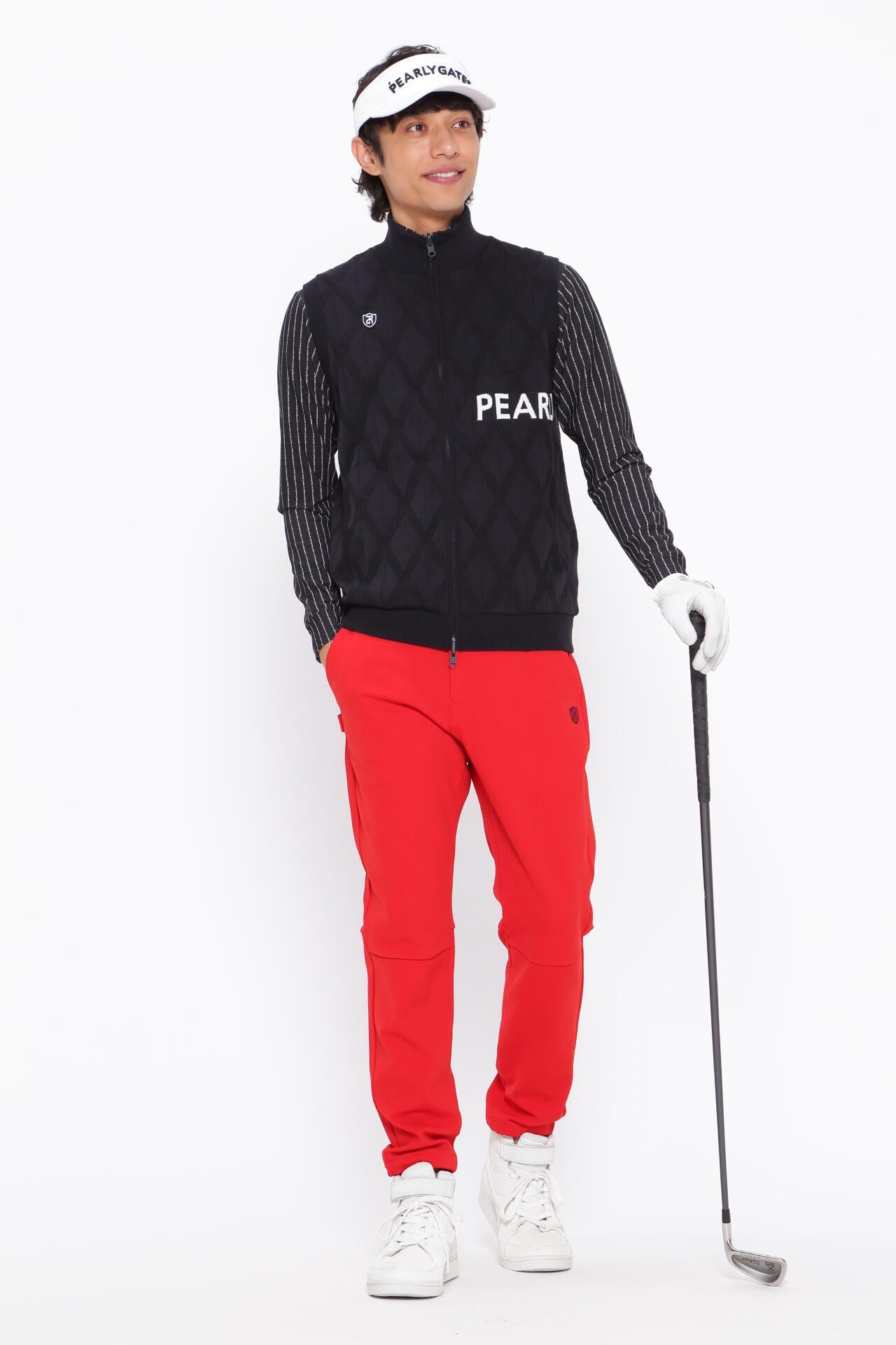 ジャガード リバーシブル フルジップニットベスト ＜NEWアーガイル