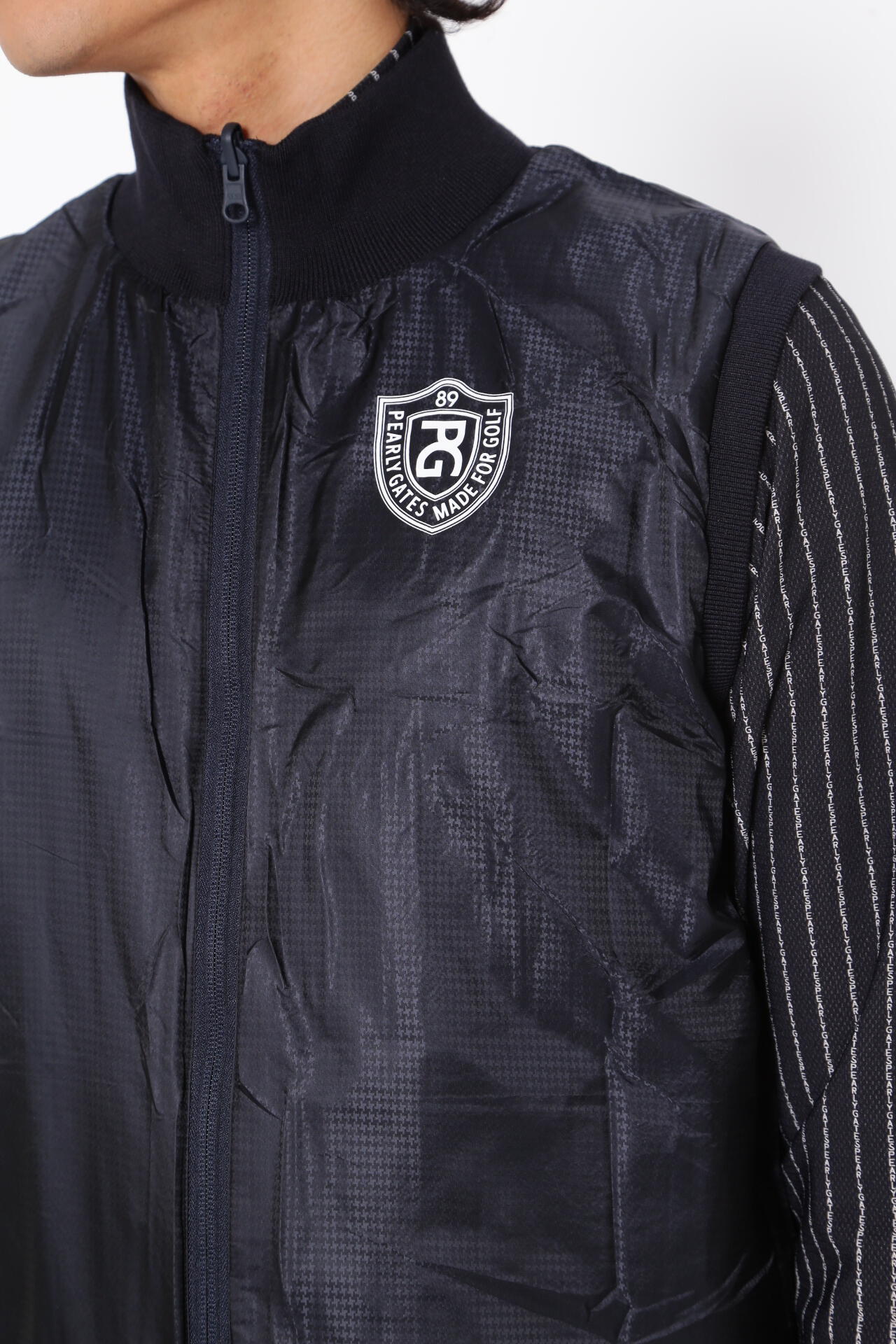 ジャガード リバーシブル フルジップニットベスト ＜NEWアーガイル