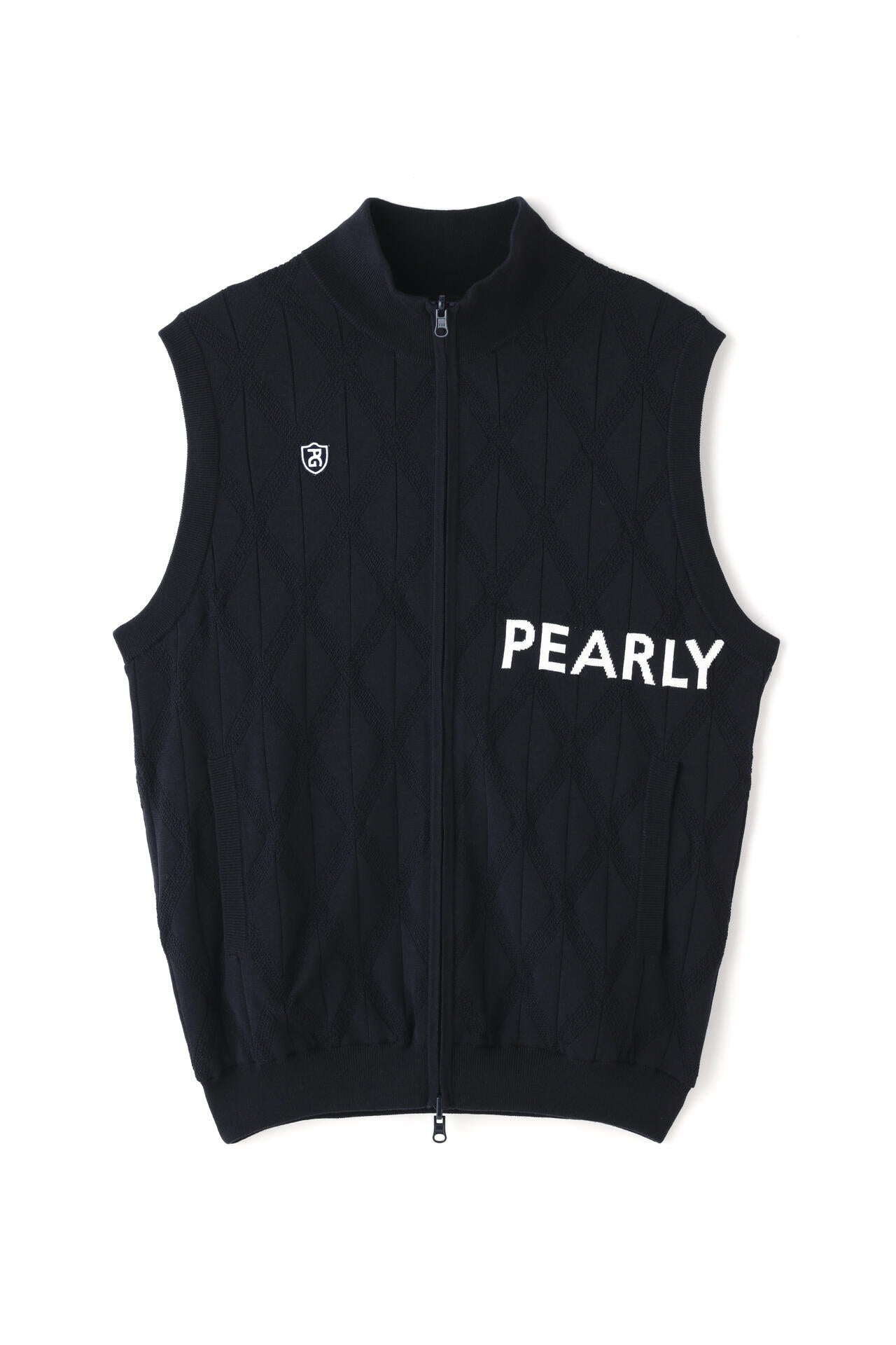 ジャガード リバーシブル フルジップニットベスト ＜NEWアーガイル