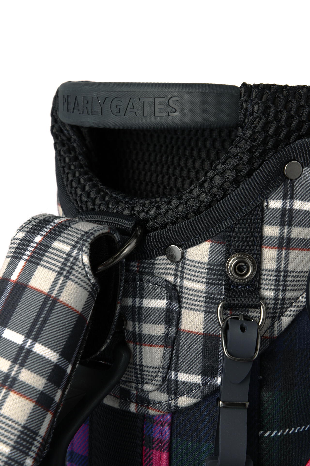 マルチチェック/ カモ柄 スタンド式 キャディバッグ ＜チェック&カモ＞ (46インチ対応) (UNISEX)