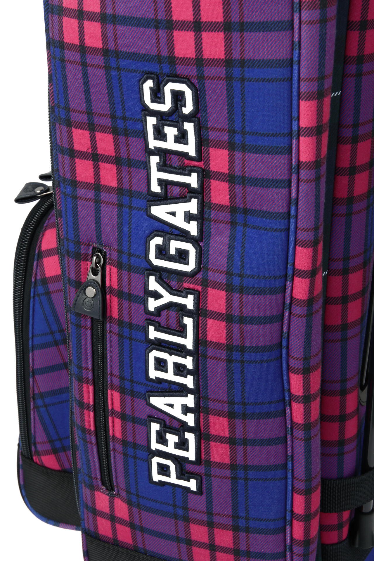 マルチチェック/ カモ柄 スタンド式 キャディバッグ ＜チェック&カモ＞ (46インチ対応) (UNISEX)
