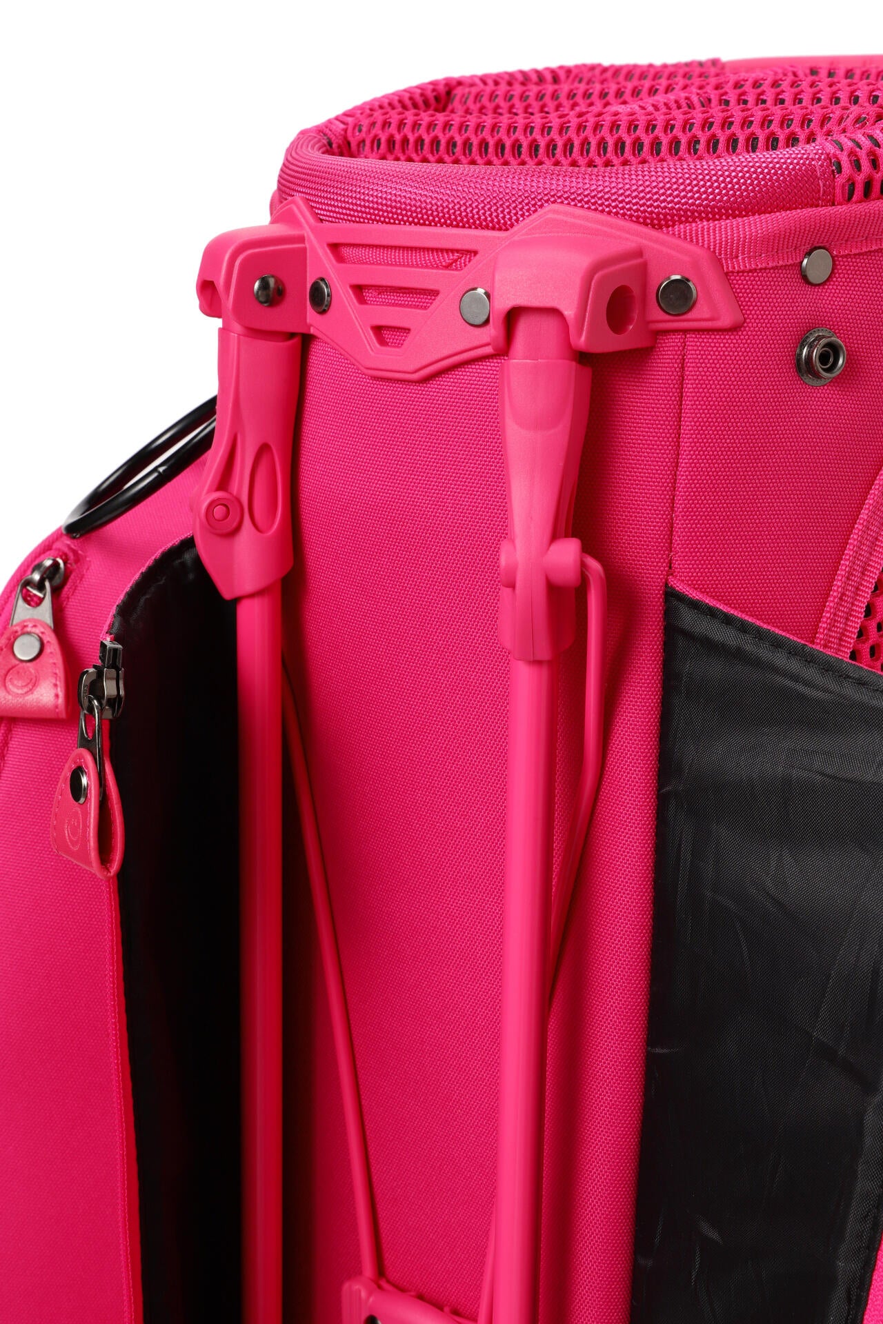 スタンド式キャディバッグ ＜Pink with BLACK＞ (46インチ対応) (UNISEX)