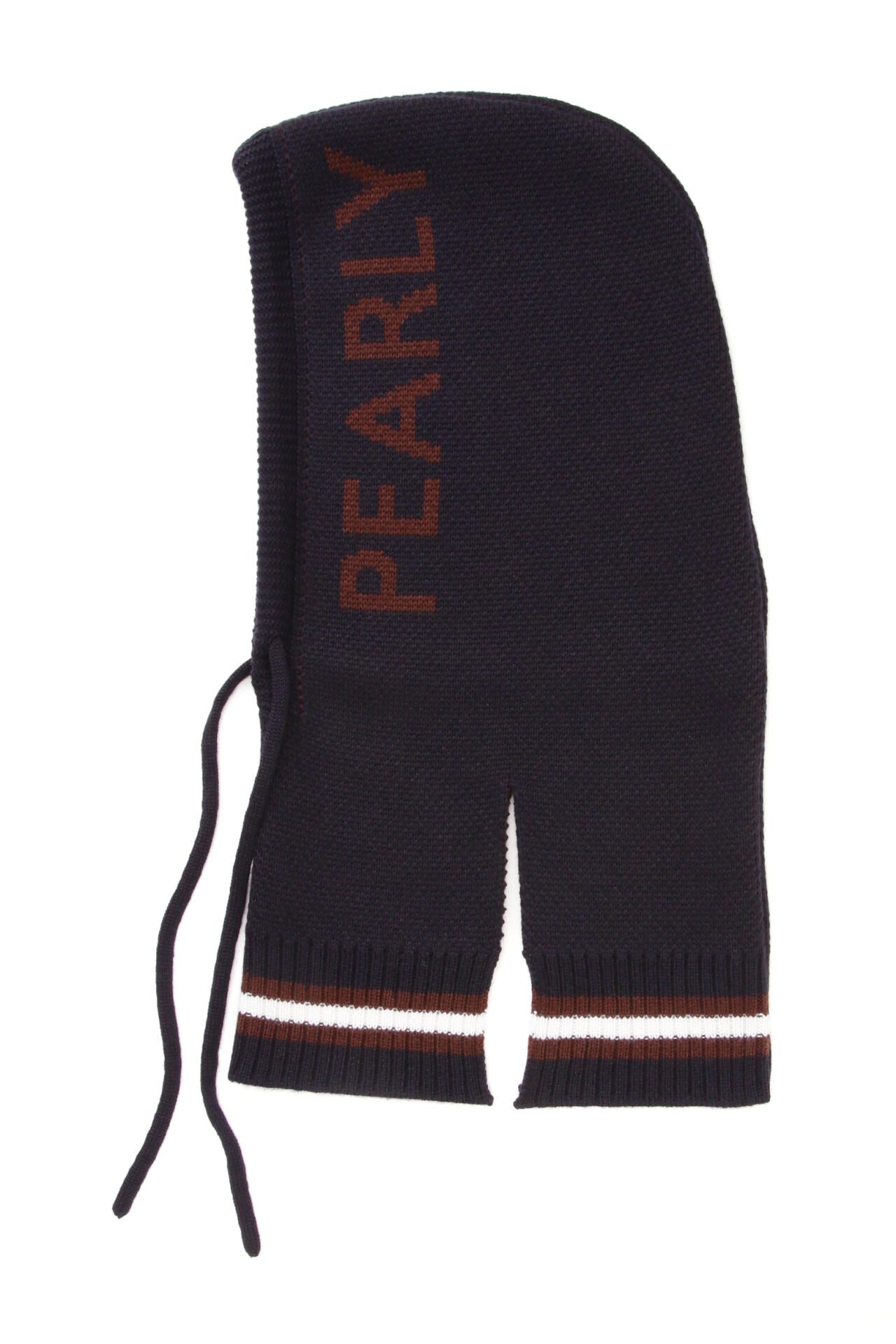 新品ᥫᩣ ̖́-PEARLY GATES フード付きニットキャップ バラクラバ帽子 BIGロゴニットバラクラバ (UNISEX) | PEARLY GATES（パーリーゲイツ