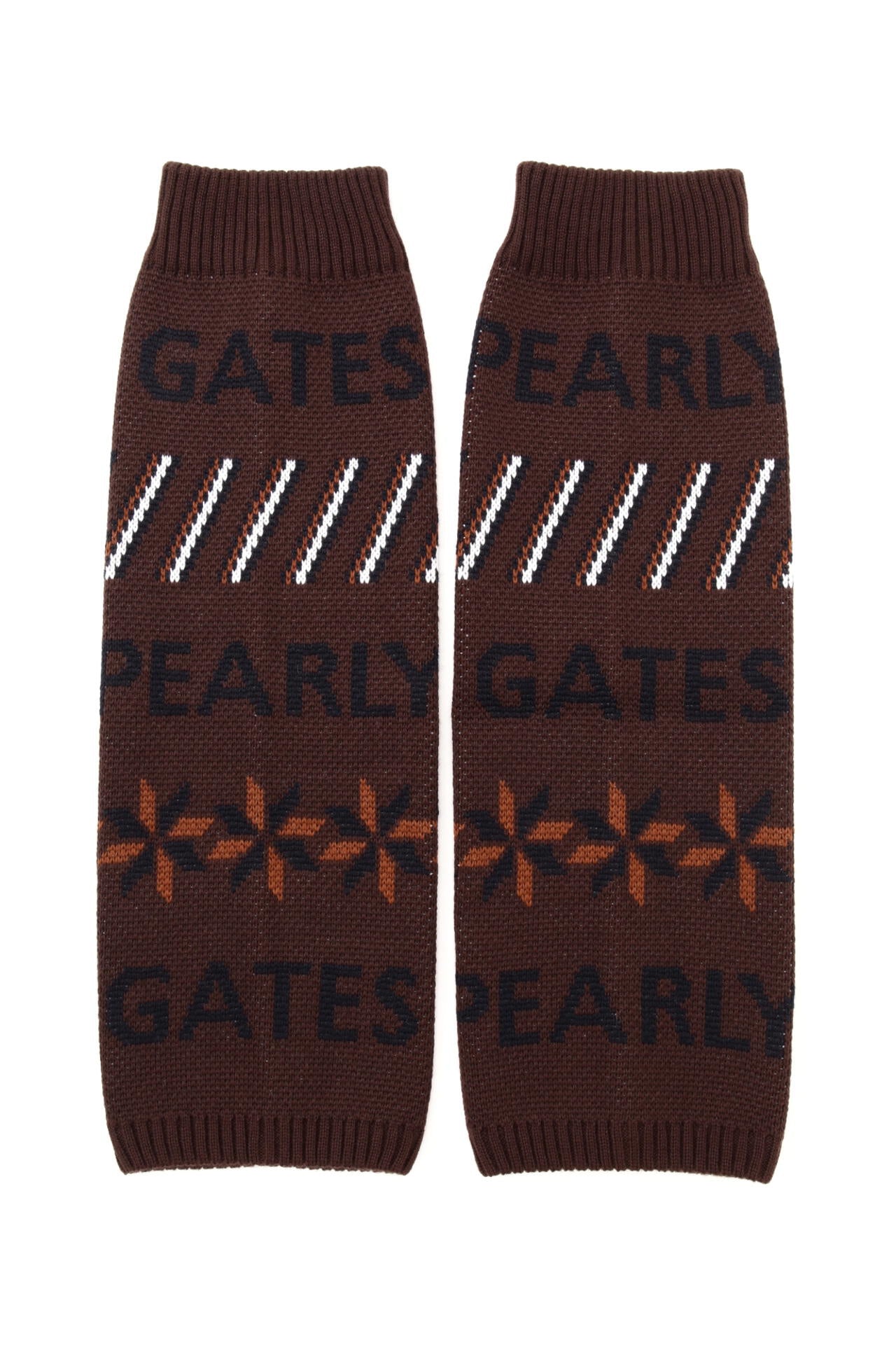 幾何学柄ニットレッグウォーマー (LADIES) | PEARLY GATES（パーリー