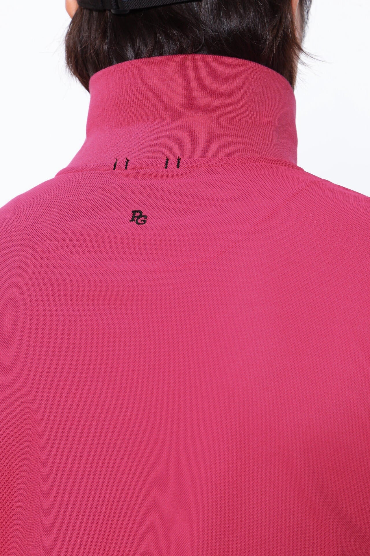 裏カノコ 半袖ポロシャツ ＜Pink with BLACK＞