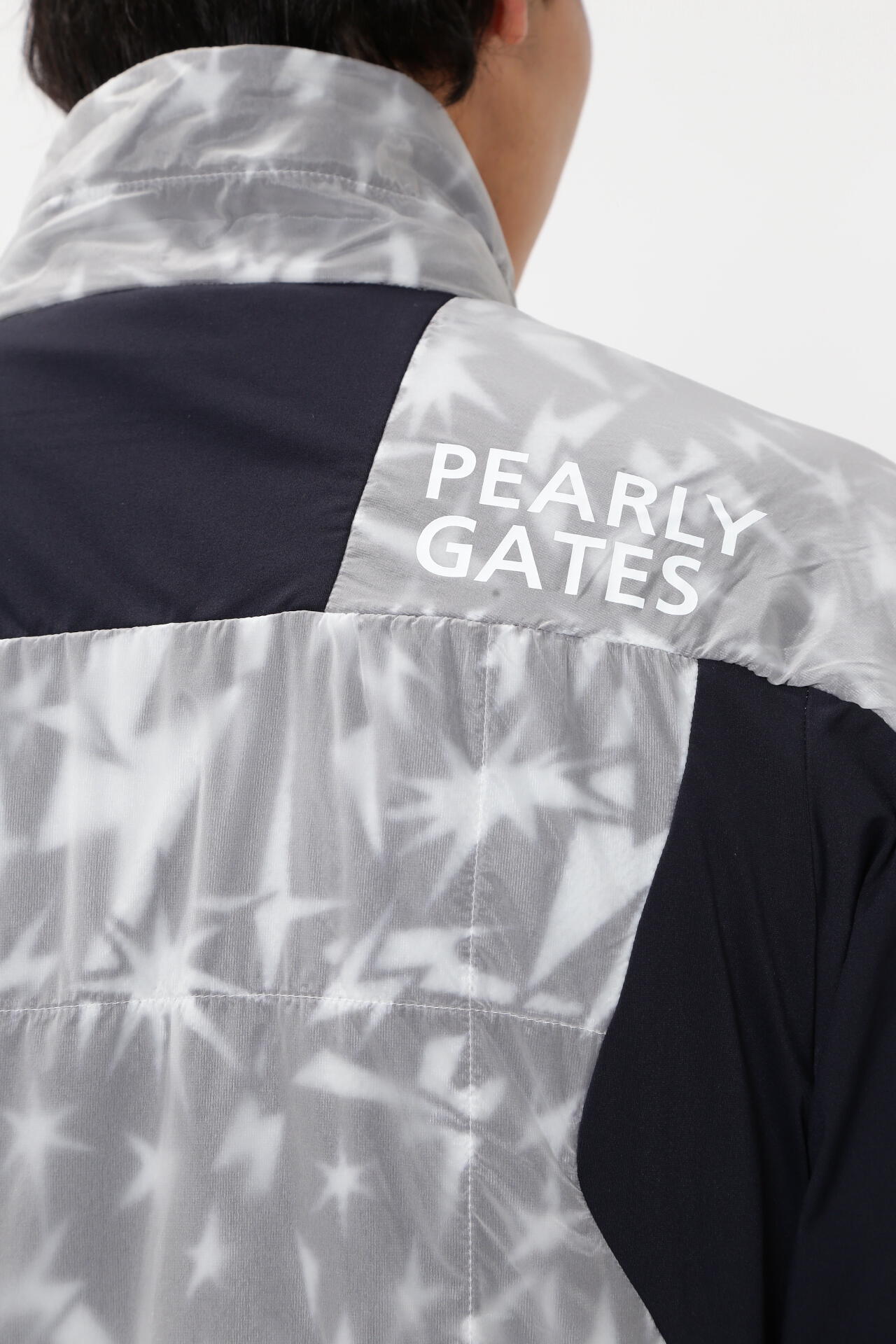 パーリーゲイツ　Nyブライトタフタ✕Octa フーディ　ブルゾン　ギザ星柄 PEARLY GATES｜Nyブライトタフタ*Octa フーディブルゾン <ギザ星