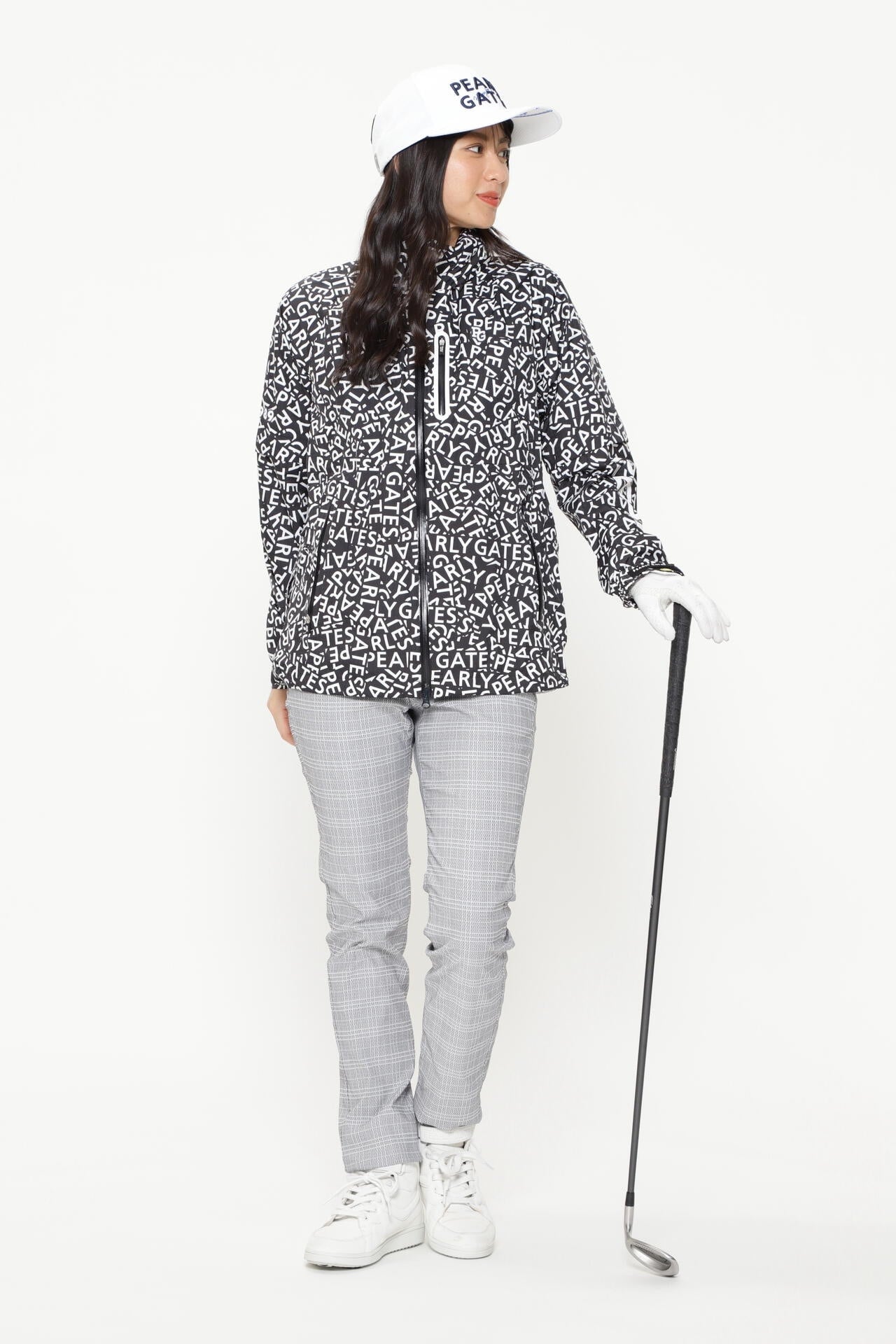 CRAFTEVO レインジャケット ＜ロゴ/千鳥柄＞ (LADIES) | PEARLY GATES