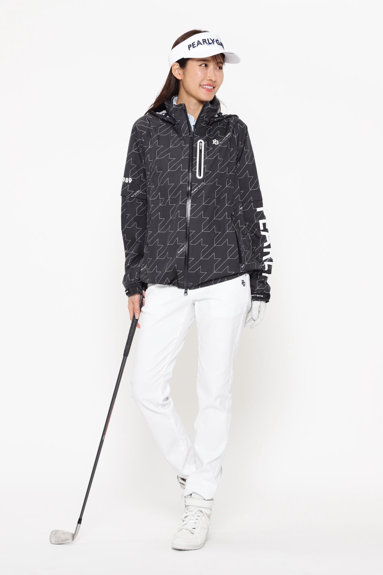 CRAFTEVO レインジャケット ＜ロゴ/千鳥柄＞ (LADIES) | PEARLY GATES