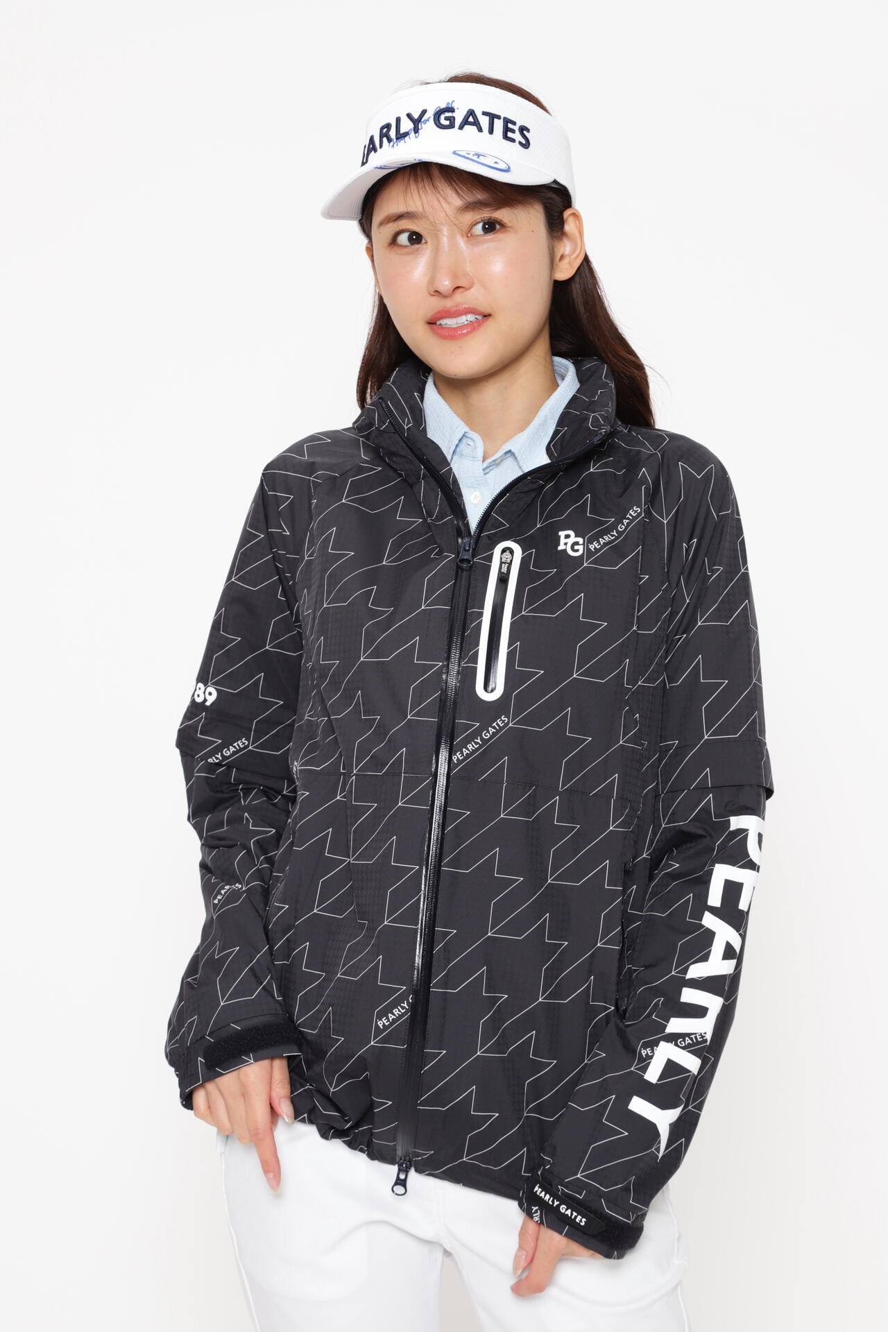 CRAFTEVO レインジャケット ＜ロゴ/千鳥柄＞ (LADIES) | PEARLY GATES
