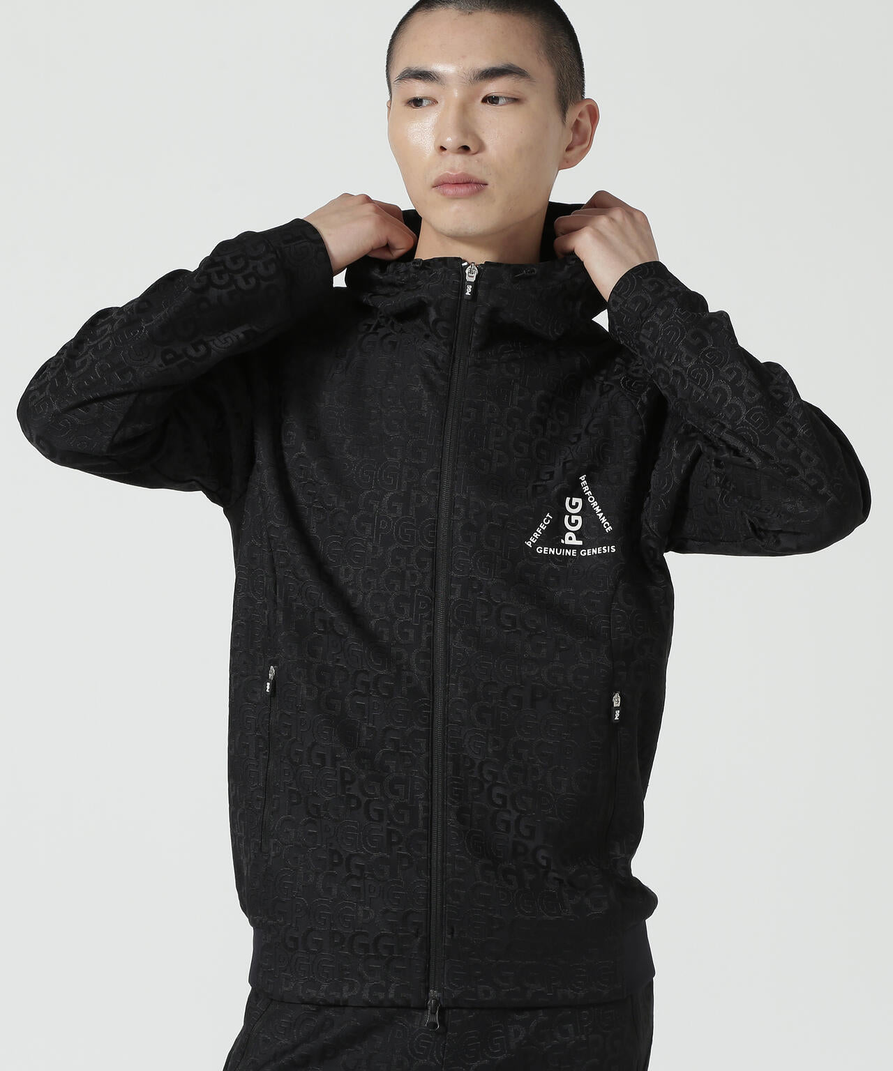 新品正規品 PEARLYGATES/パーリーゲイツ フルジップ フーディ 6 Peストレッチサッカー フルジップフーディ ＜ランダムドット柄