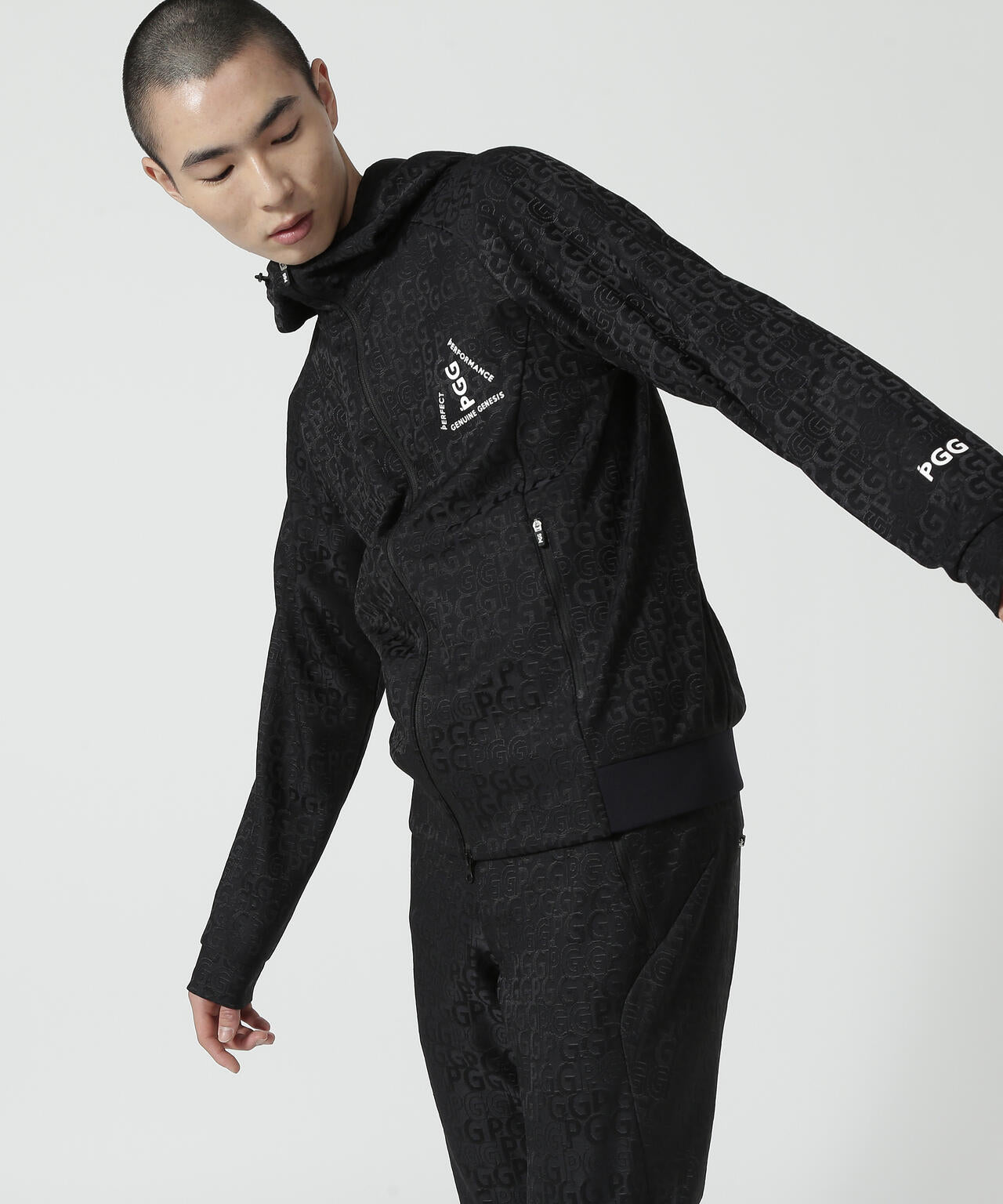 パーリーゲイツ　PGG セットアップ PGG】【直営店舗&公式オンライン限定】ジャガードスムースボンディング