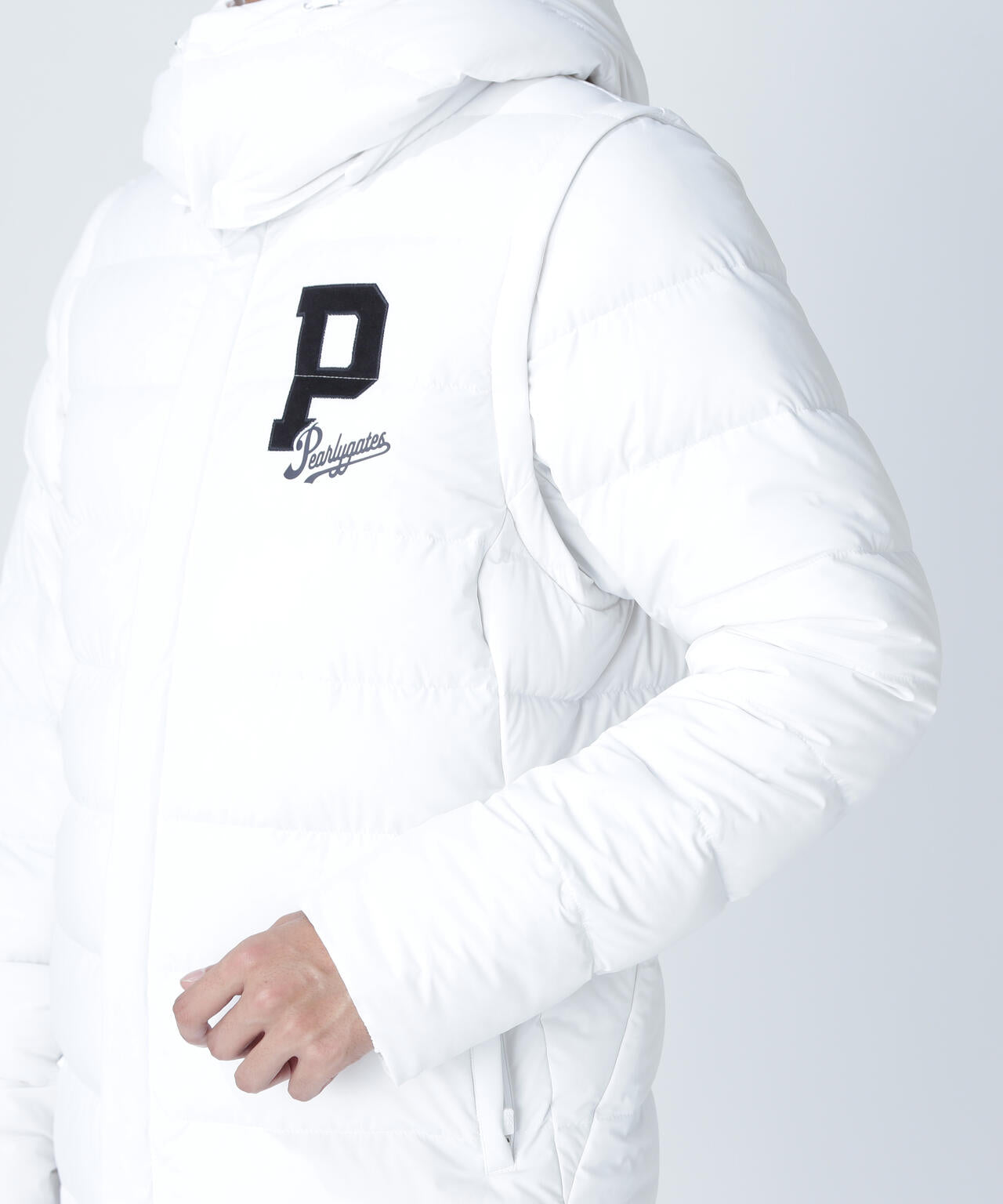 【新品】PEARLY GATES パーリーゲイツ 2way ダウン　サイズ6 パーリーゲイツ メンズ 6 ダウンジャケット 2way 保存袋付 PEARLY