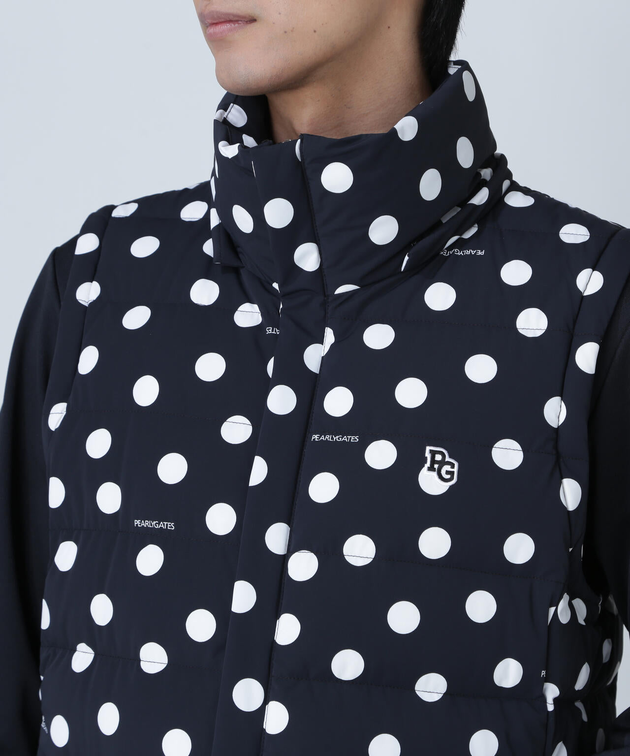 Nyストレッチタフタフーディダウンジャケット ＜ランダムドット柄＞