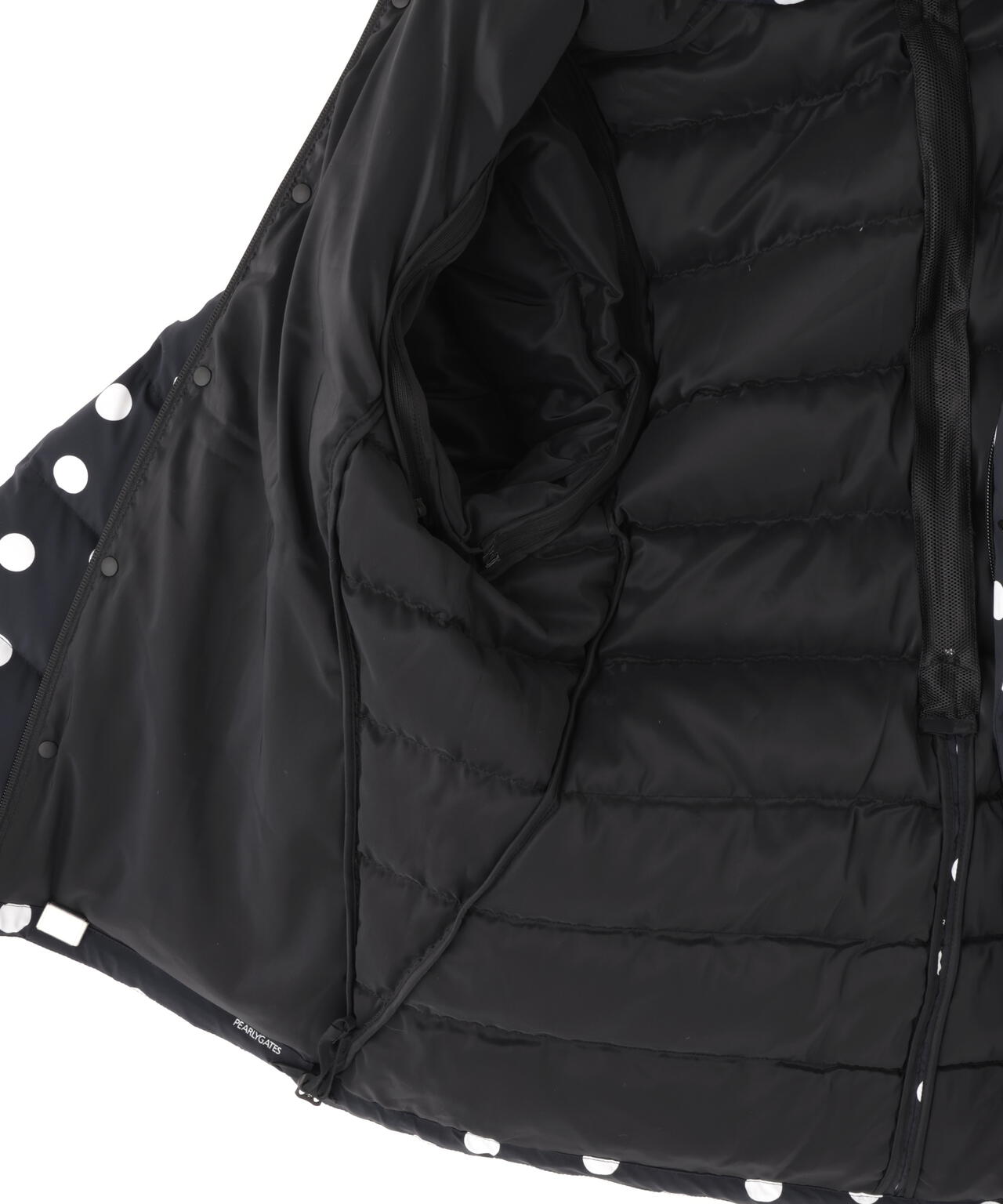 Nyストレッチタフタフーディダウンジャケット ＜ランダムドット柄＞