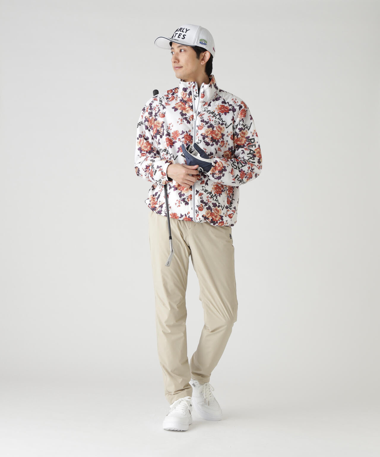 Peミニリップ中綿ジップアップブルゾン ＜繊細花柄＞