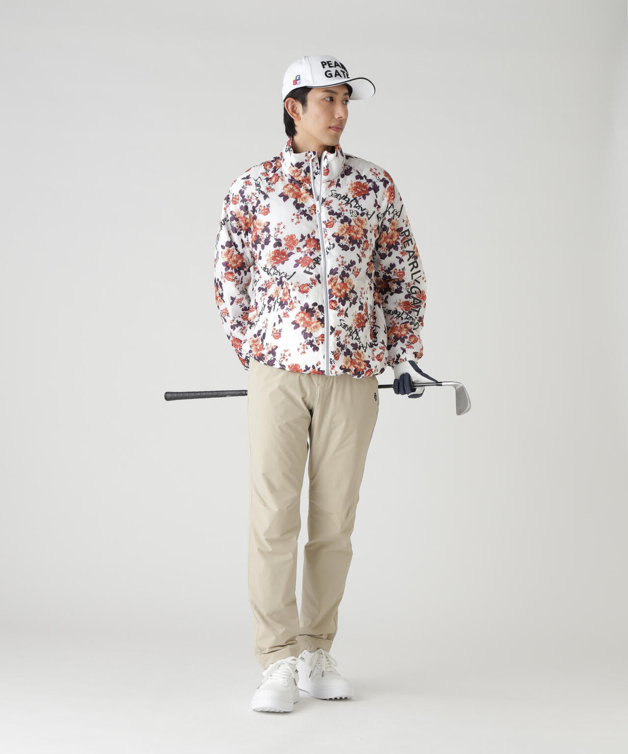 Peミニリップ中綿ジップアップブルゾン ＜繊細花柄＞