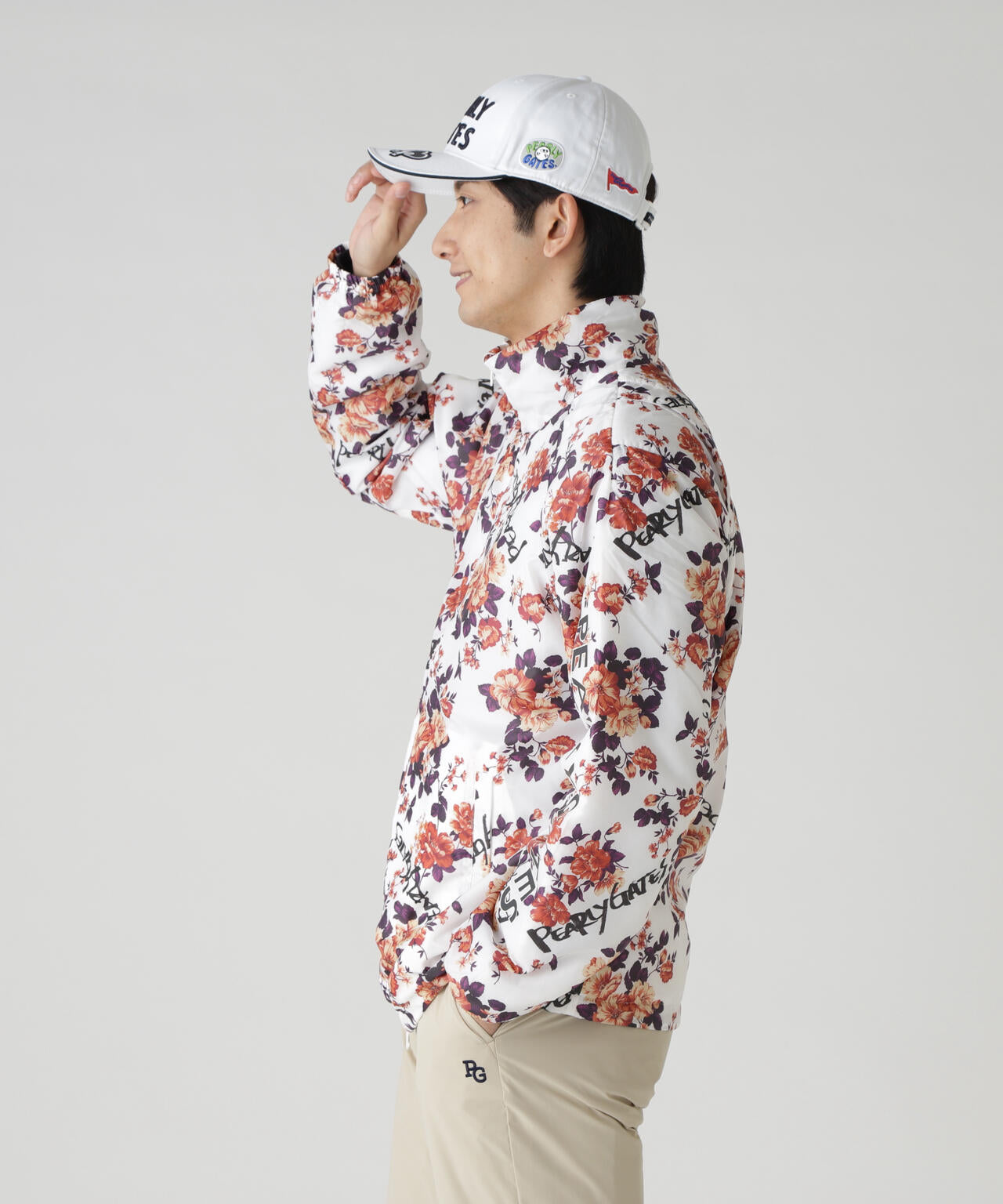 Peミニリップ中綿ジップアップブルゾン ＜繊細花柄＞ | PEARLY GATES