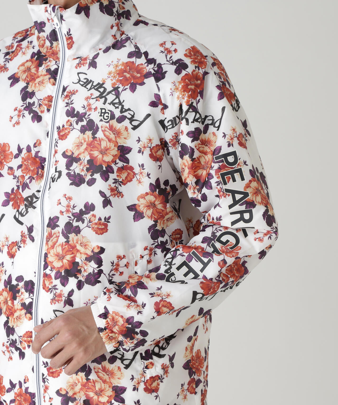 Peミニリップ中綿ジップアップブルゾン ＜繊細花柄＞