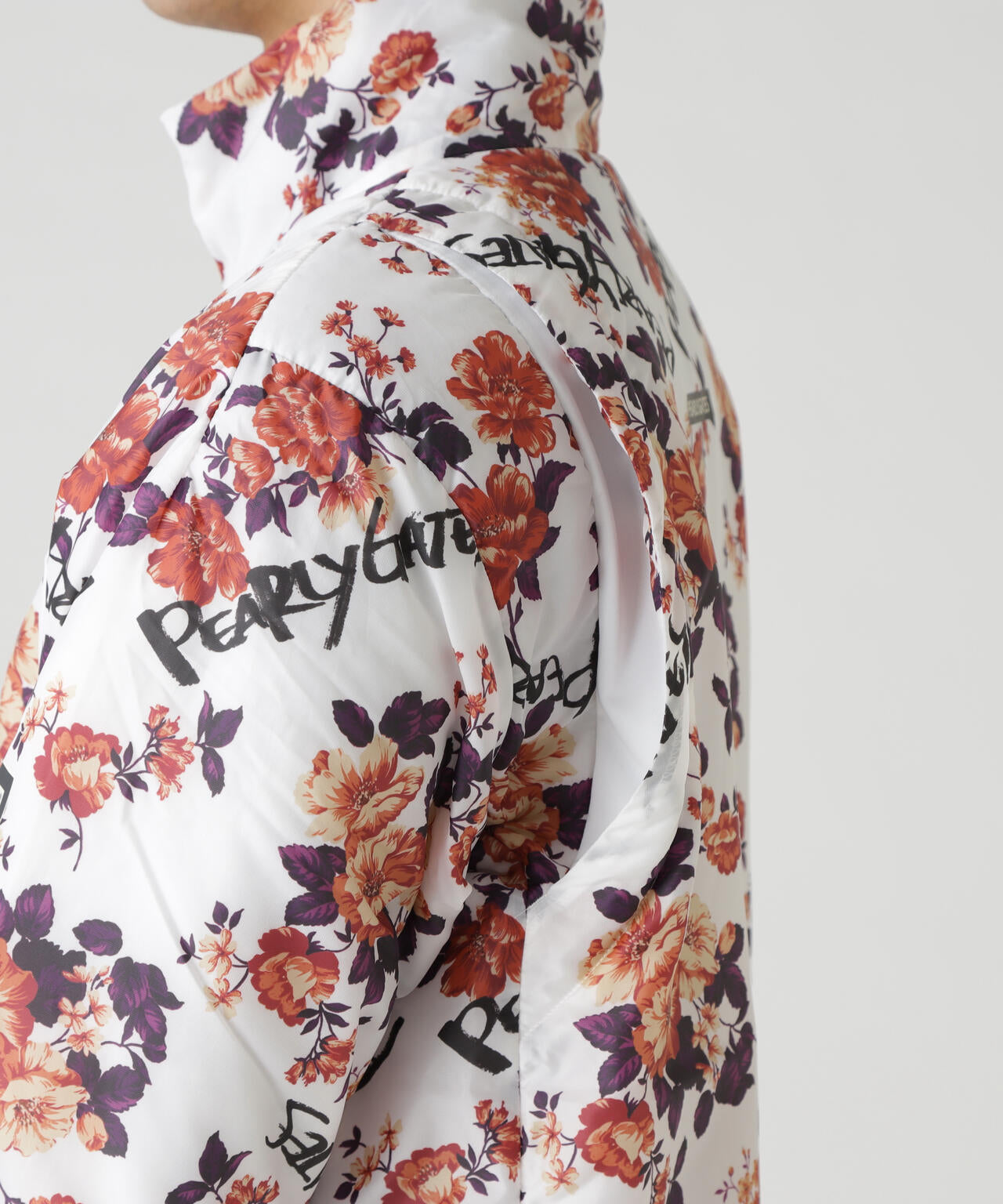 Peミニリップ中綿ジップアップブルゾン ＜繊細花柄＞