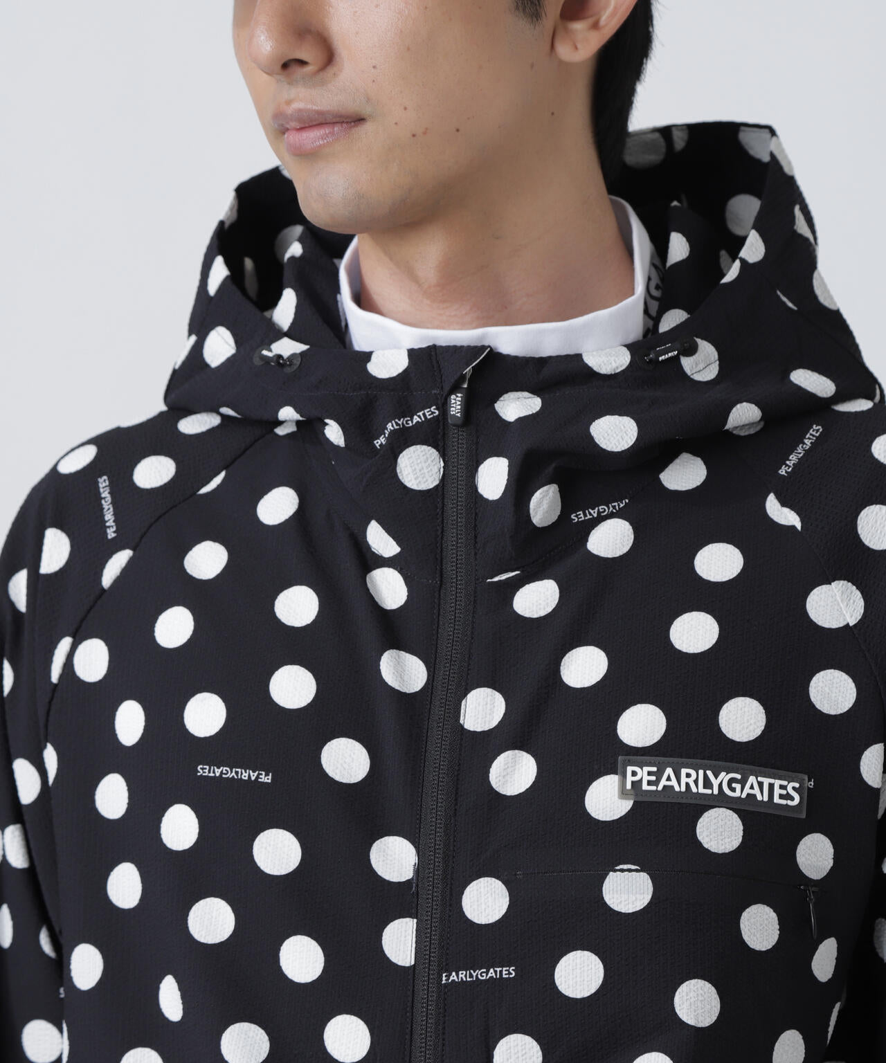 Peストレッチサッカー フルジップフーディ ＜ランダムドット柄＞