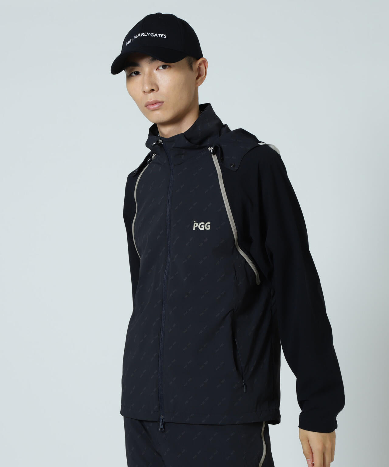 【PGG】【直営店舗&公式オンライン限定】Nyドビーストレッチ×DOTAIR 2WAYフーディブルゾン (MENS)