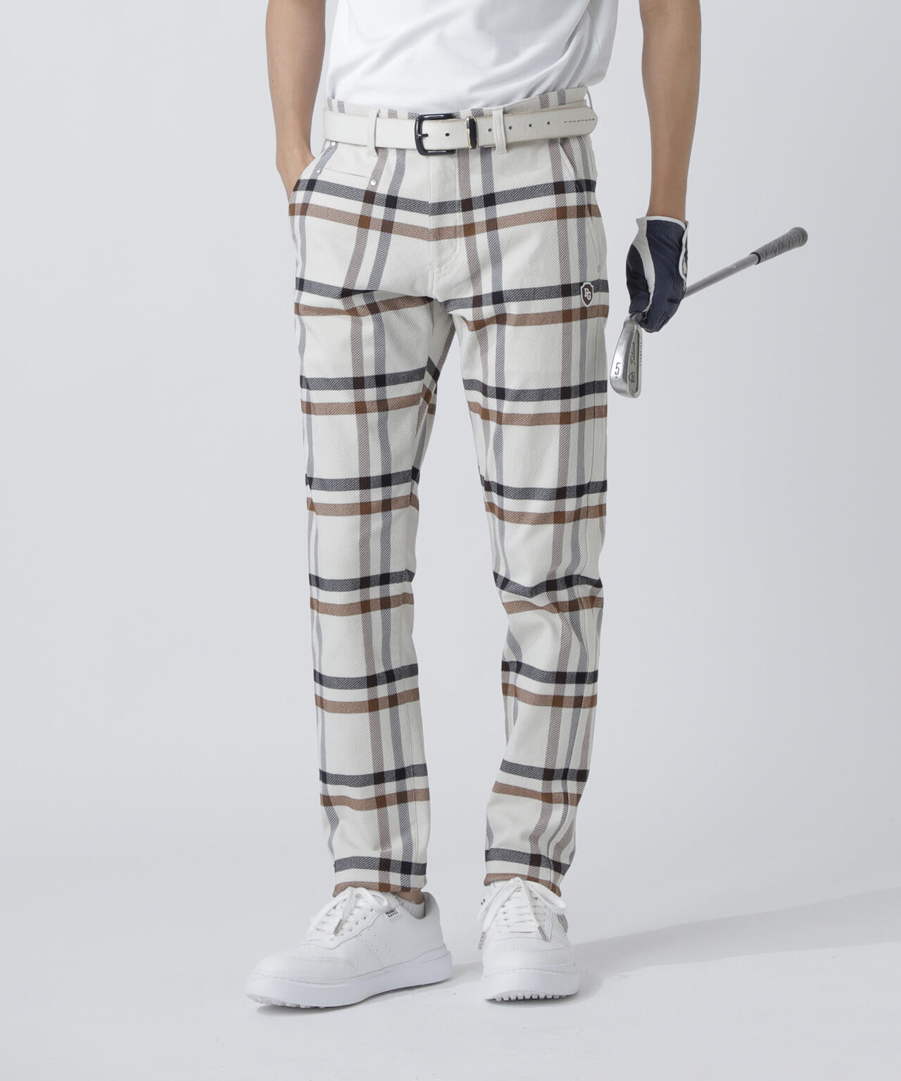 TRストレッチカルゼパンツ ＜チェック柄＞