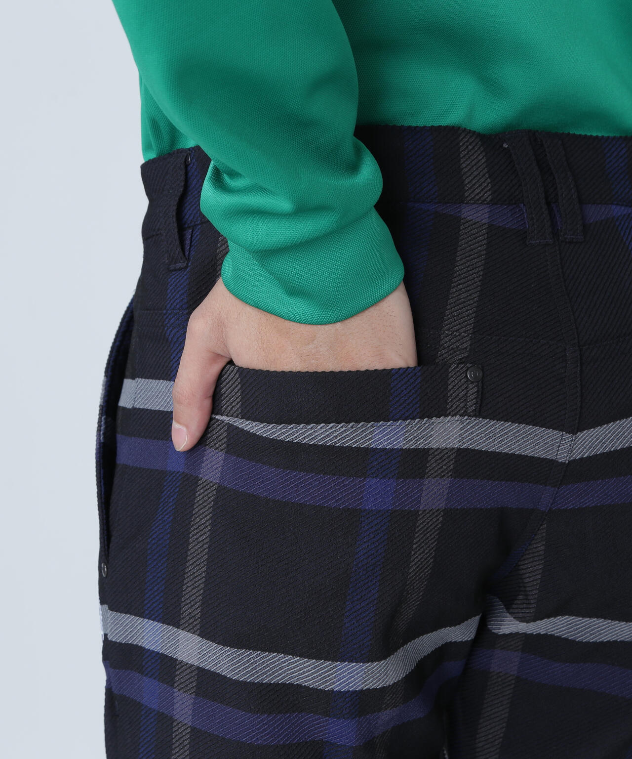 TRストレッチカルゼパンツ ＜チェック柄＞