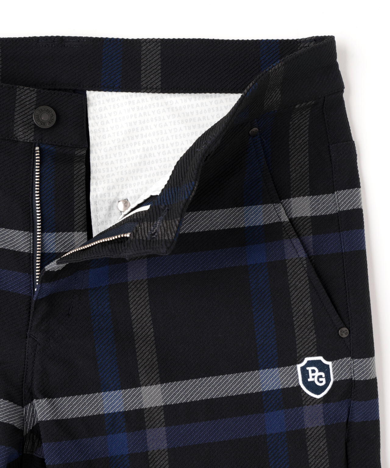 TRストレッチカルゼパンツ ＜チェック柄＞