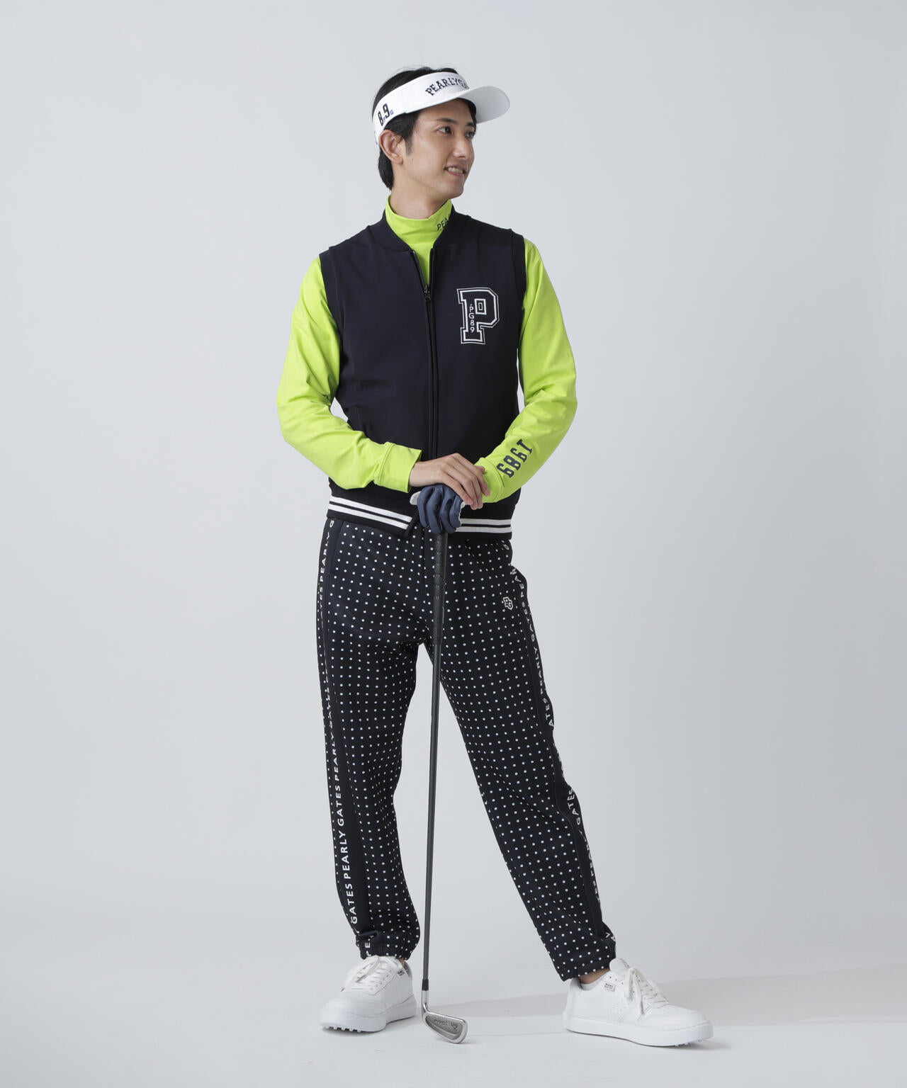 ダブルフェイスジョガーパンツ ＜ミニドット柄＞