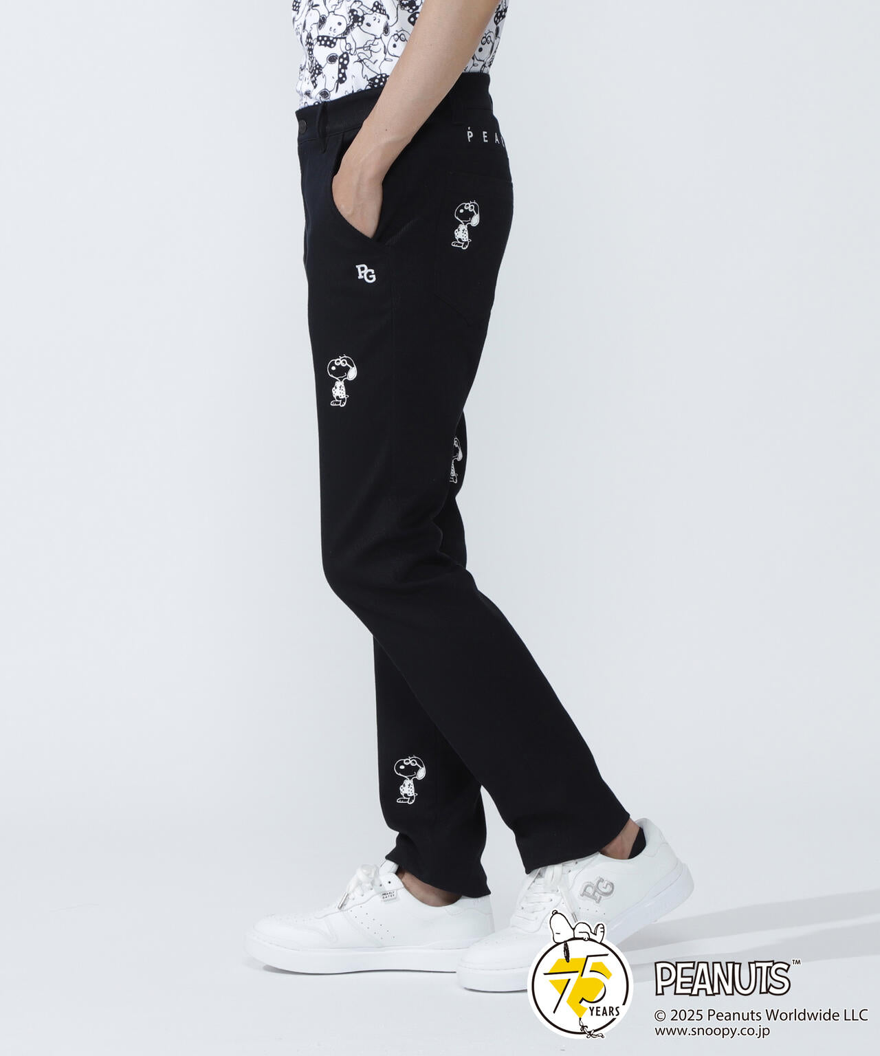 SNOOPY】コーマ×フレックス 5ポケットパンツ | PEARLY GATES（パーリー