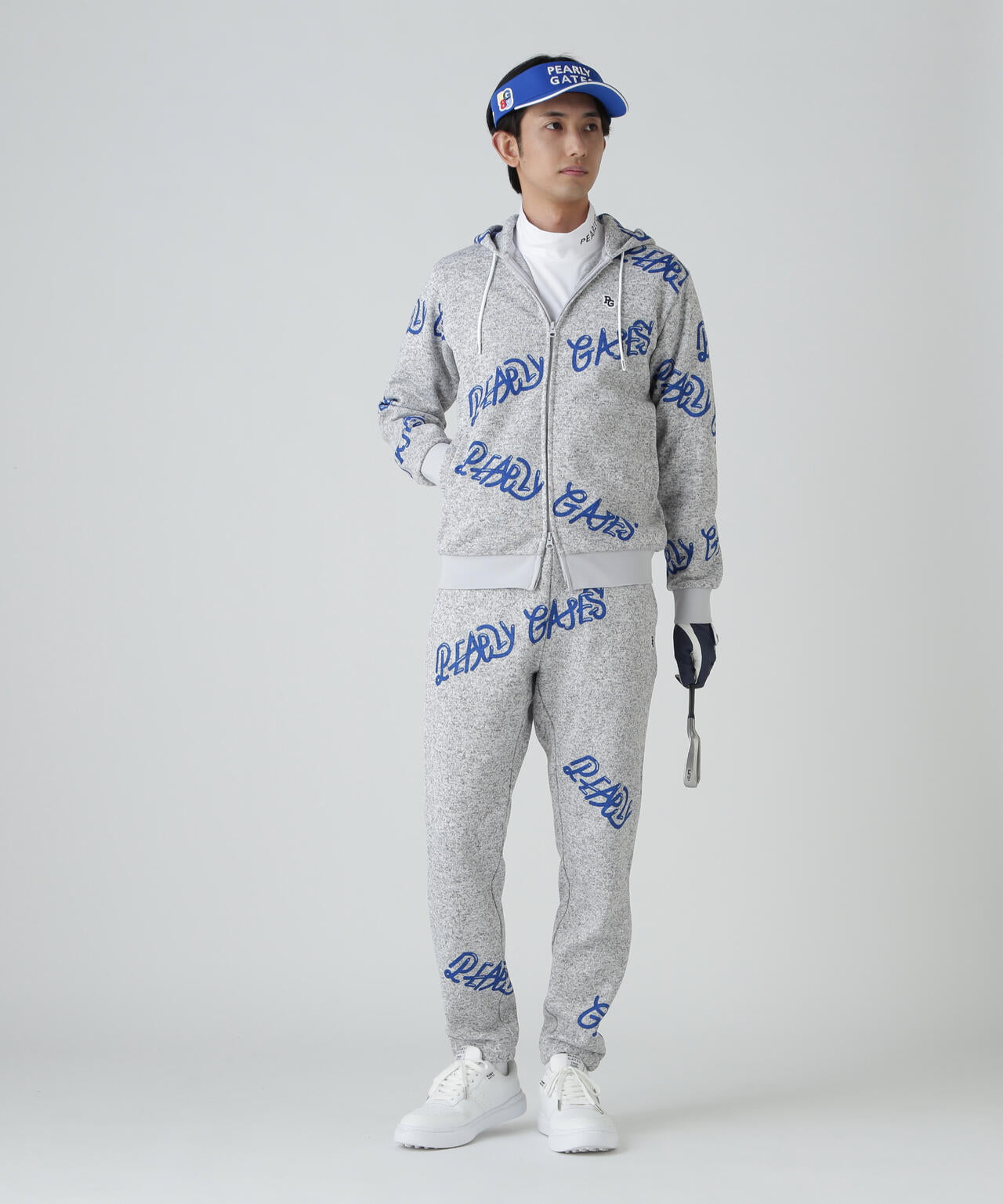 新品 パーリーゲイツ ジョガーパンツ ロゴ柄 グレー Mサイズ（4） 両面起毛ぷにぷにロゴ柄ジョガーパンツ | PEARLY GATES（パーリー