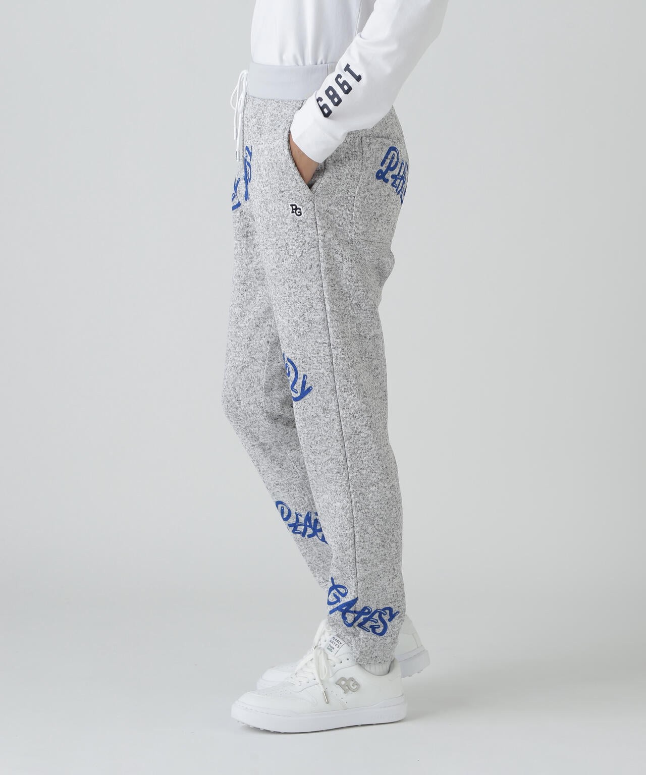 PEARLY GATES 裏起毛 ジョガーパンツ PEARLY GATES パンツ ジグザグ裏毛ジャガードジョガーパンツ メンズ