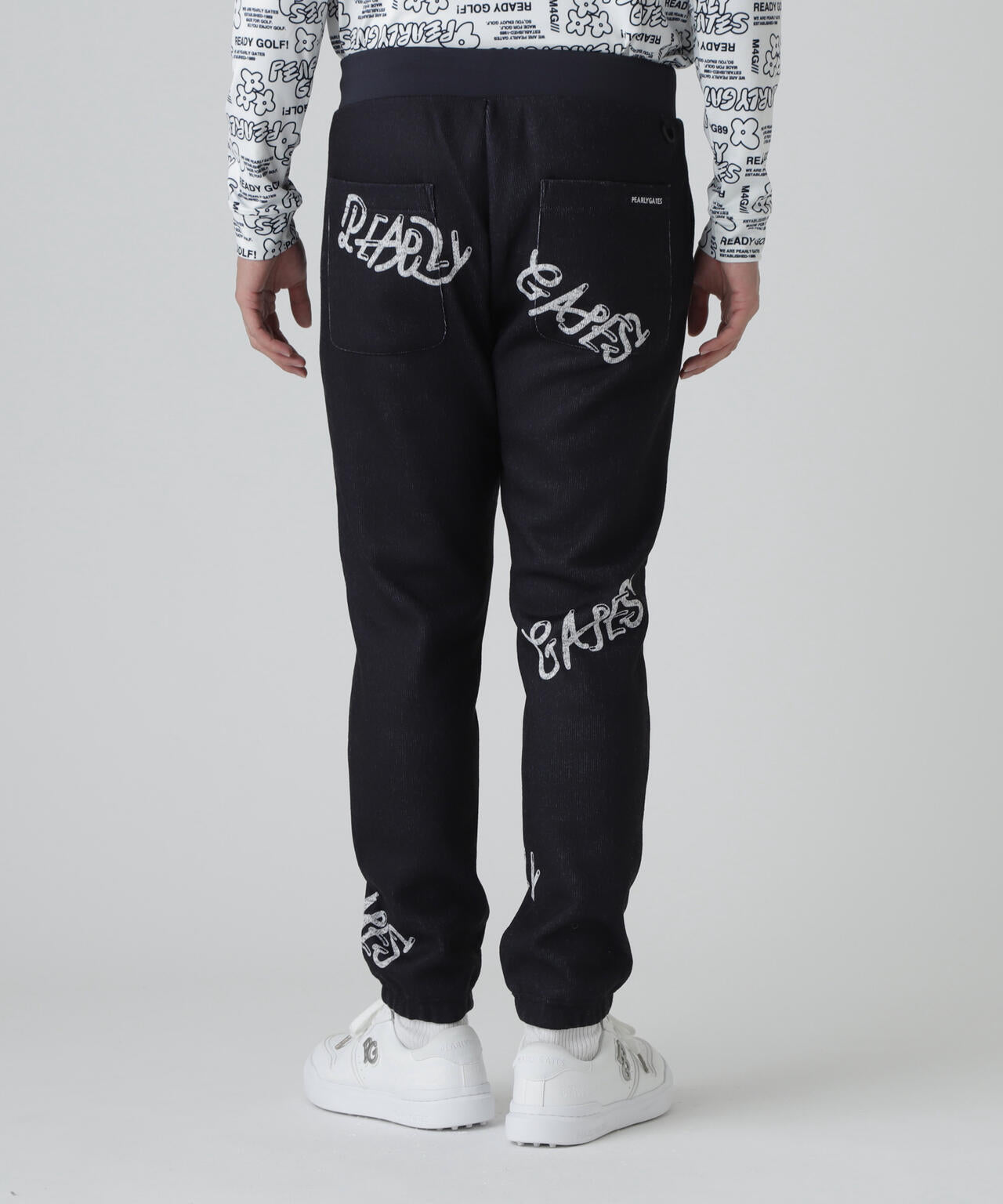 両面起毛ぷにぷにロゴ柄ジョガーパンツ | PEARLY GATES（パーリー