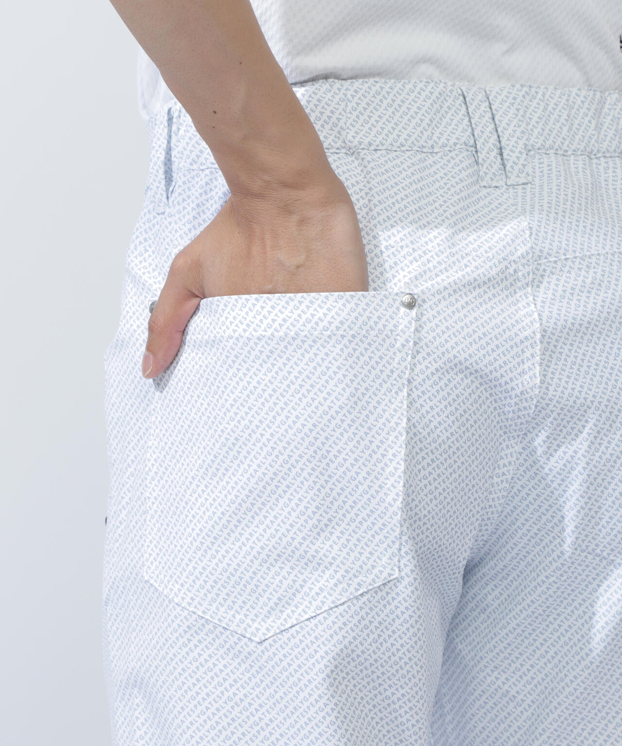 ATHLEACT 4WAYピケ5ポケットパンツ ＜ロゴ総柄＞ | PEARLY GATES