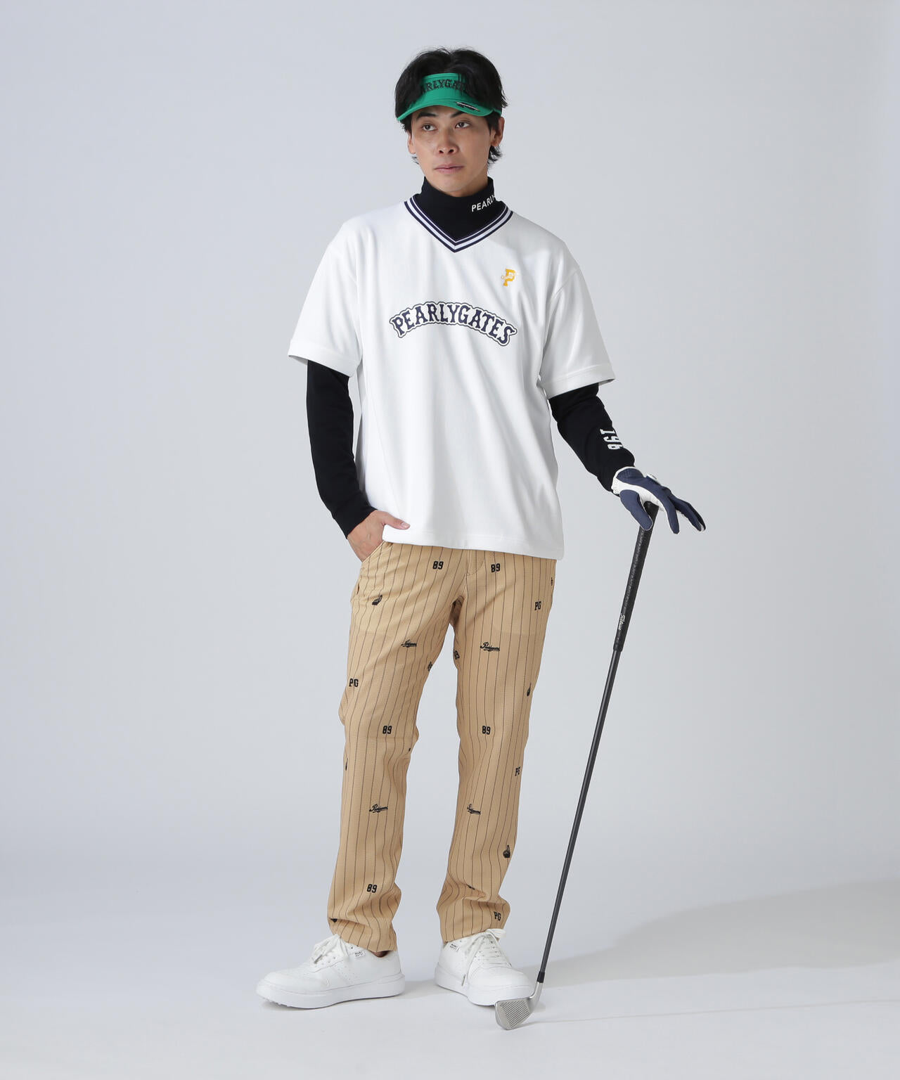 Peストレッチサッカーパンツ ＜ベースボールロゴ柄＞ | PEARLY GATES