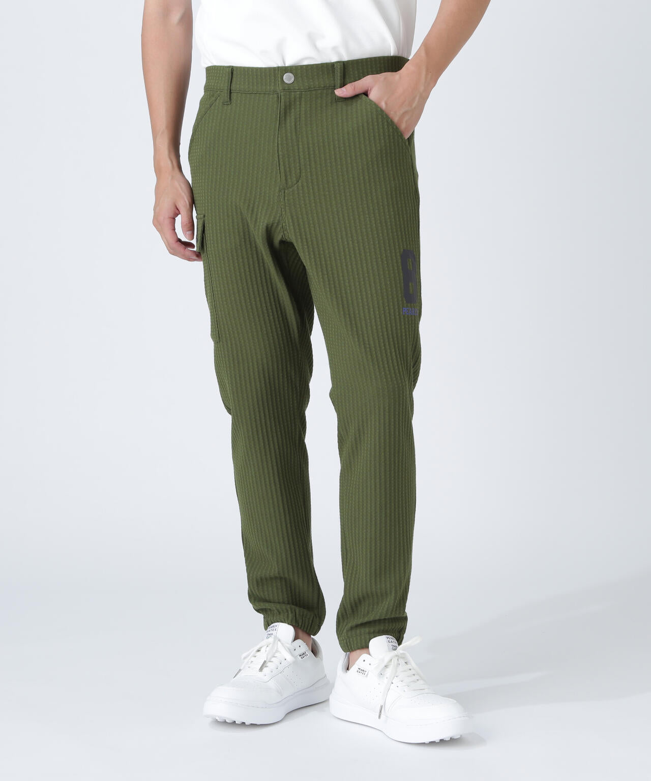 PEARLY GATES ジャガード パンツ パーリーゲイツ 美品 PEARLY GATES 【新品】パーリーゲイツ ジョガーパンツ 黒 サイド