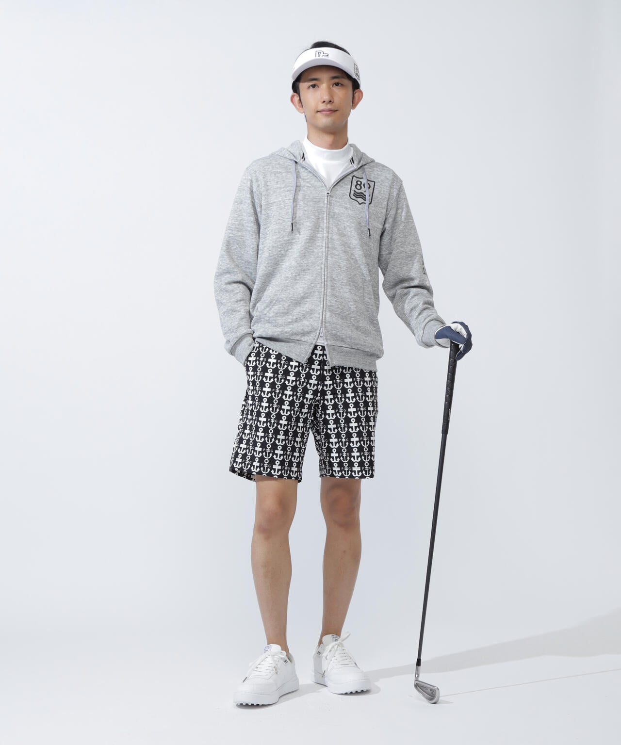 Nyストレッチドビーショートパンツ ＜ロゴアンカー柄＞