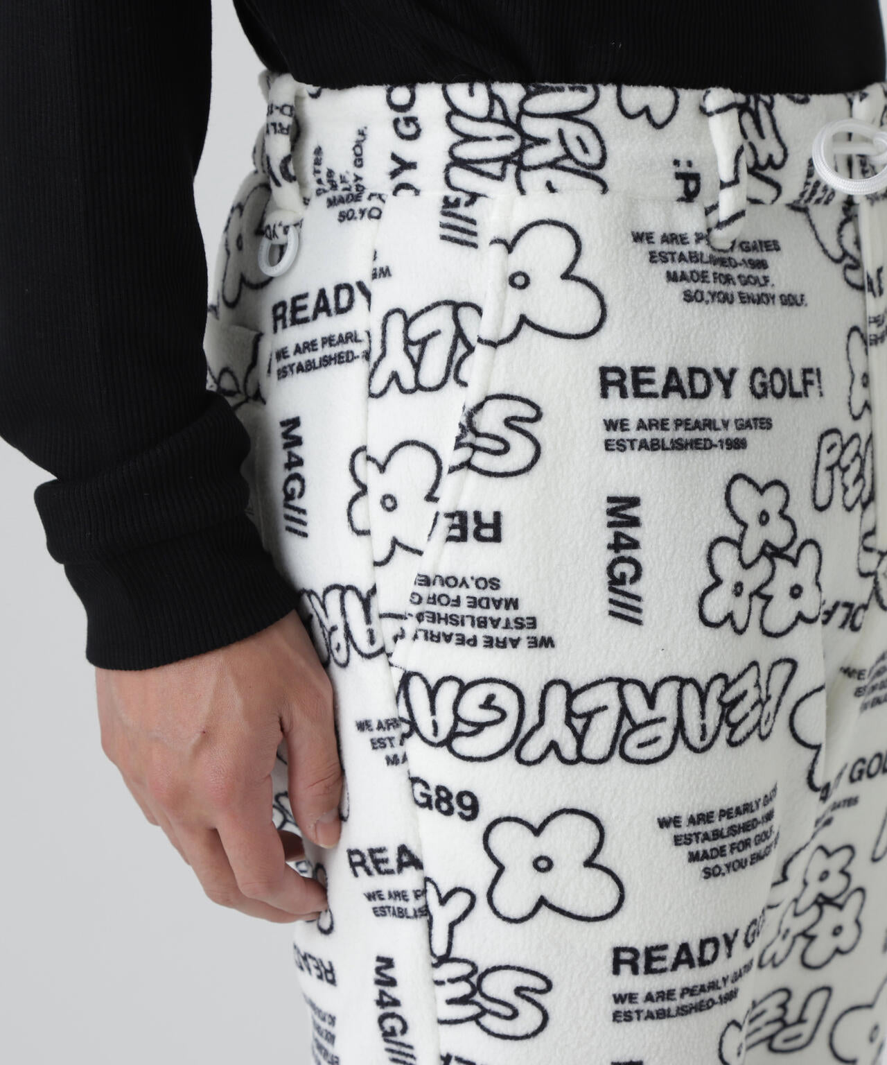 フリース片面起毛パンツ ＜ストリート花柄＞