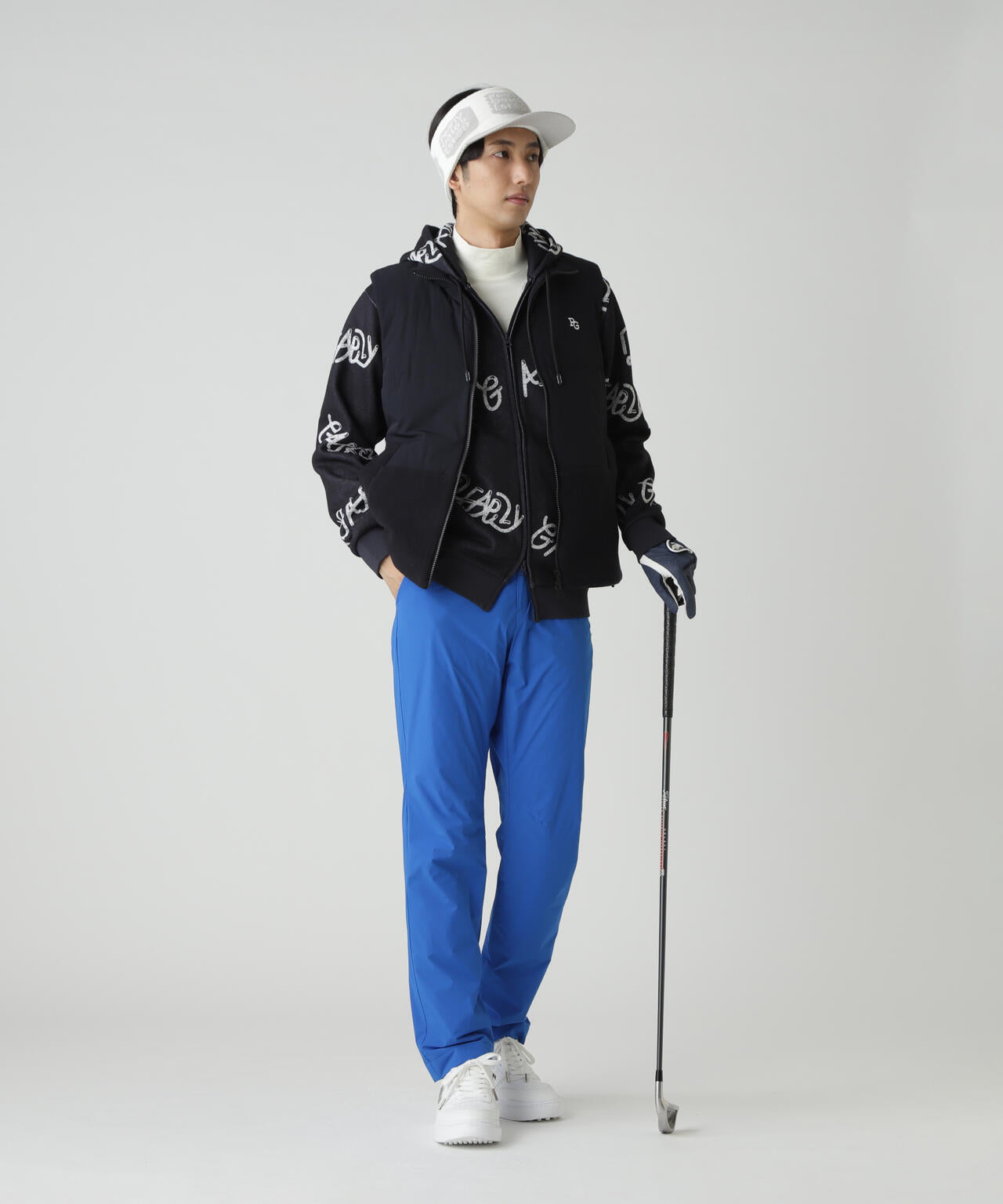 合繊×フリース片面起毛 中綿フルジップアップベスト | PEARLY GATES