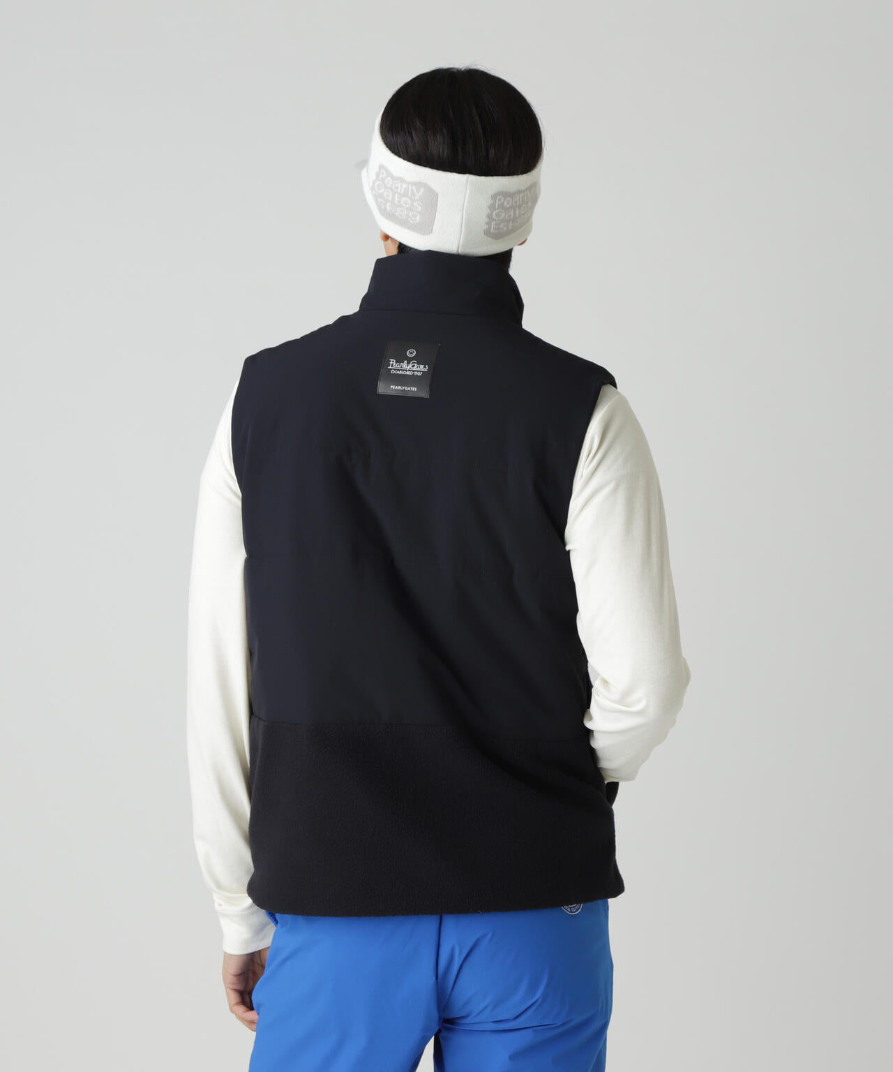 合繊×フリース片面起毛 中綿フルジップアップベスト | PEARLY GATES