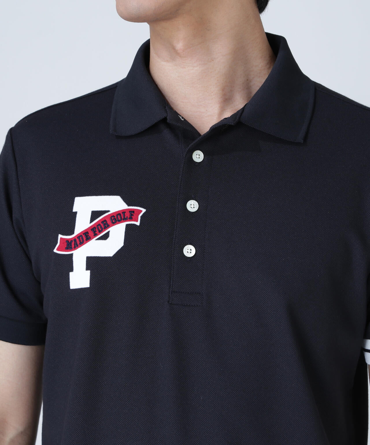 T/C6口鹿の子半袖ポロシャツ