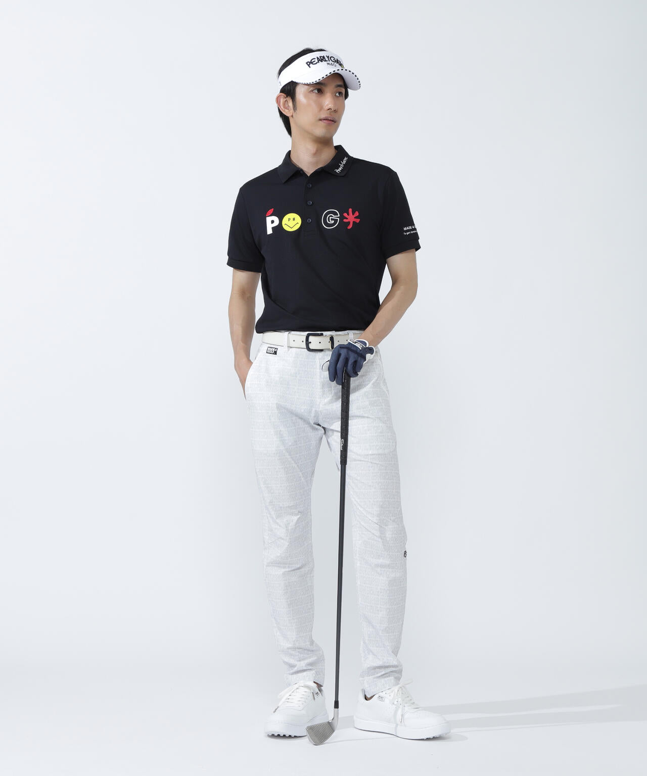 サッカーチェック半袖ポロシャツ