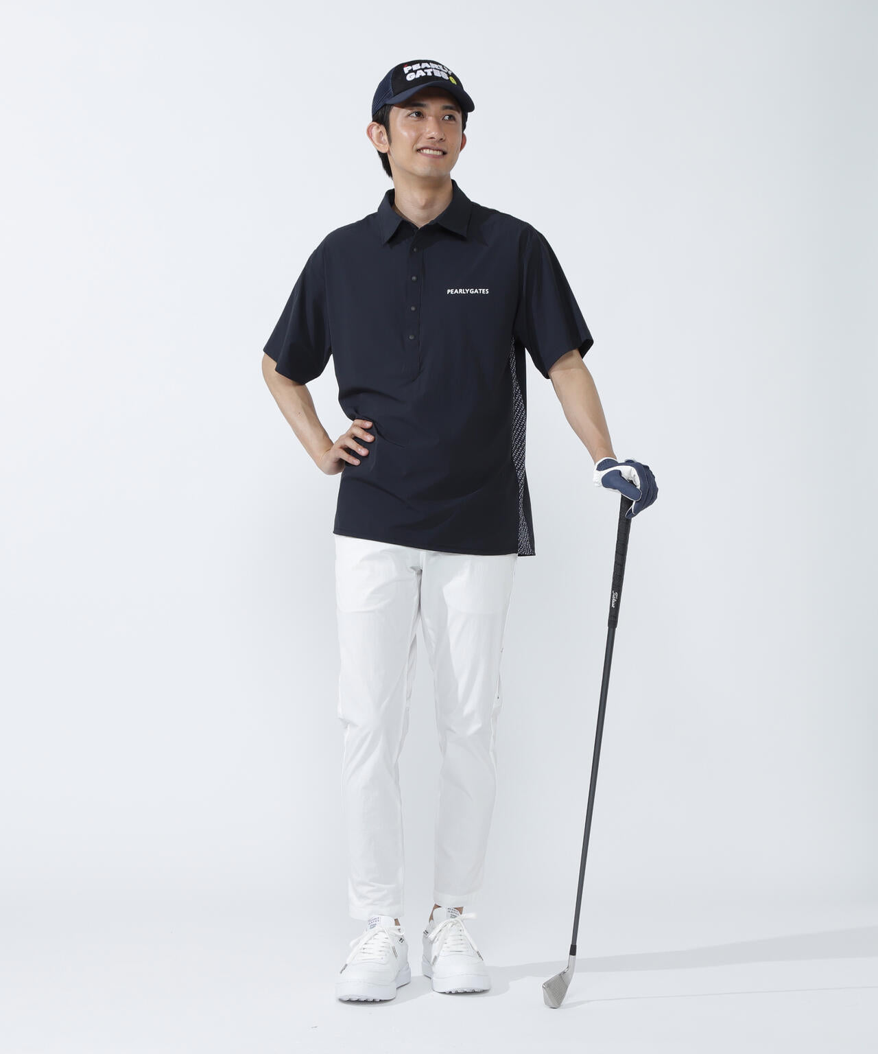 ナイロンアクティブストレッチ半袖ポロシャツ