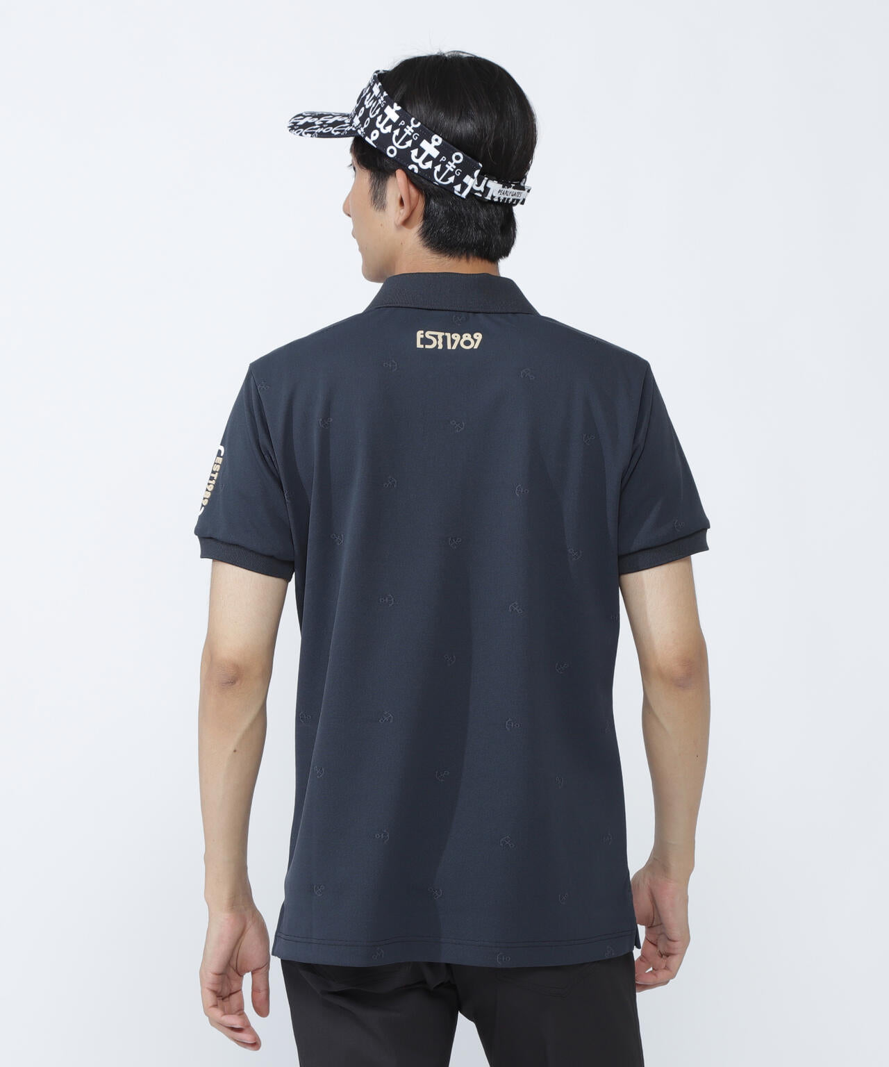 ストレッチカノコアンカージャガード半袖ポロシャツ