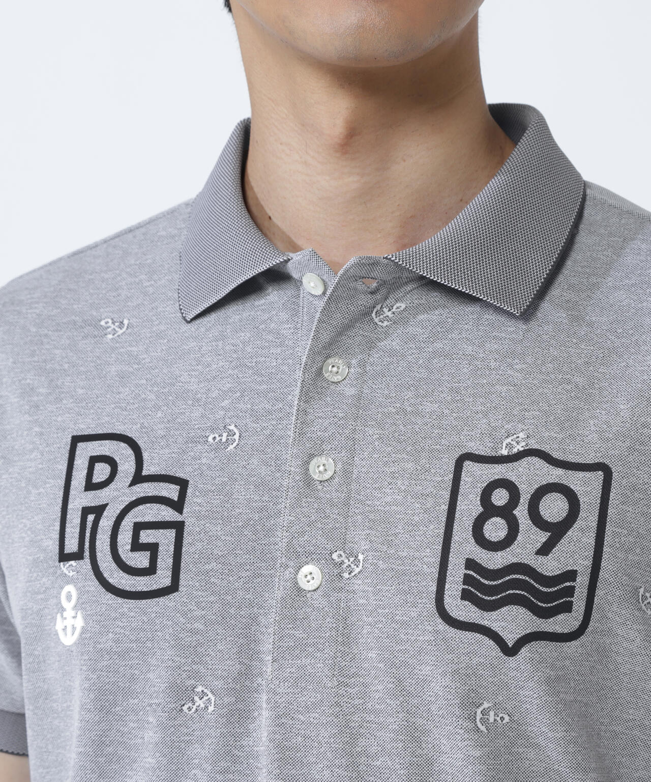 ストレッチカノコアンカージャガード半袖ポロシャツ | PEARLY GATES