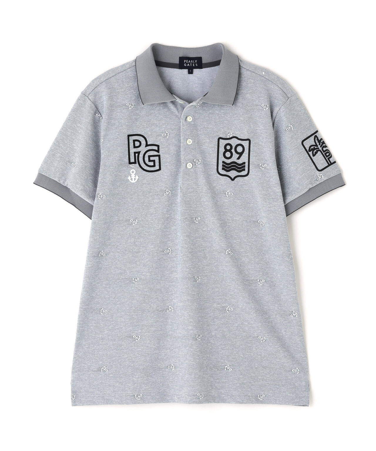 ストレッチカノコアンカージャガード半袖ポロシャツ