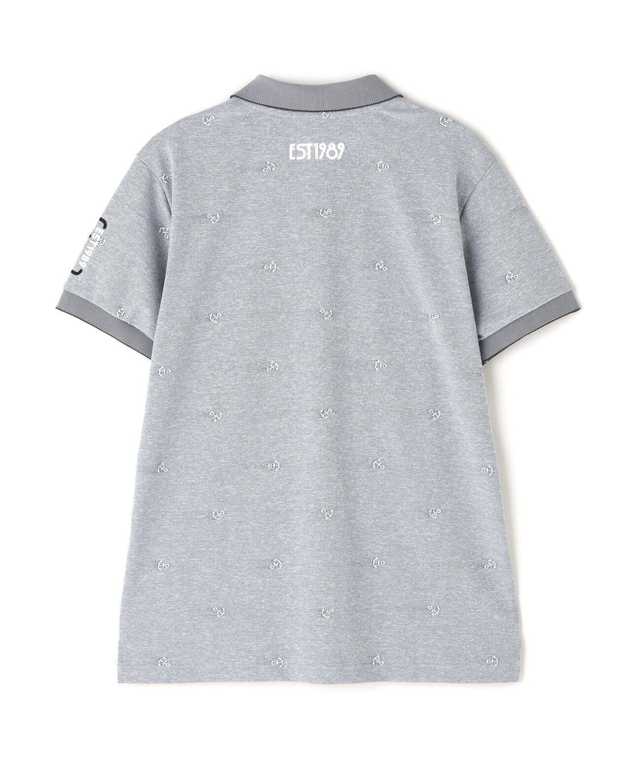 ストレッチカノコアンカージャガード半袖ポロシャツ