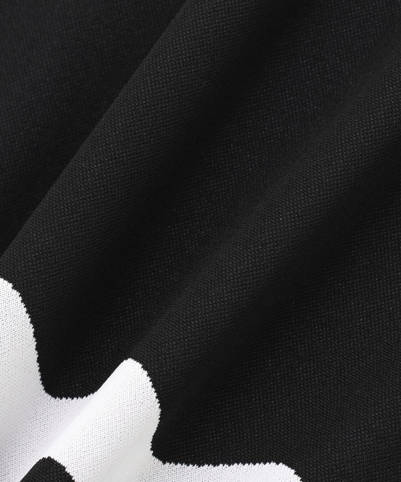 36Gパネルジャガード半袖ポロシャツ ＜ウェーブロゴボーダー柄＞