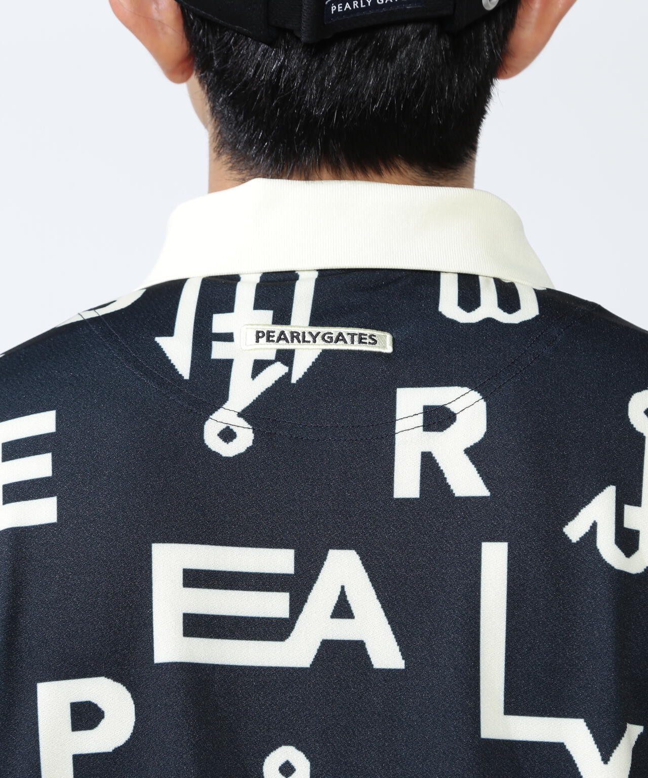 梨地半袖ポロシャツ ＜アンカーロゴ総柄＞