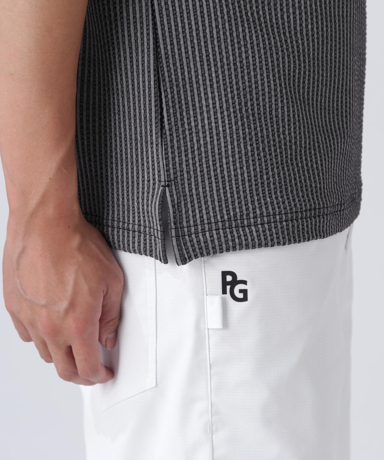 新品　PEARLY GATES サッカーストライプストレッチ半袖ポロシャツ サッカーストライプ半袖ポロシャツ | PEARLY GATES（パーリー